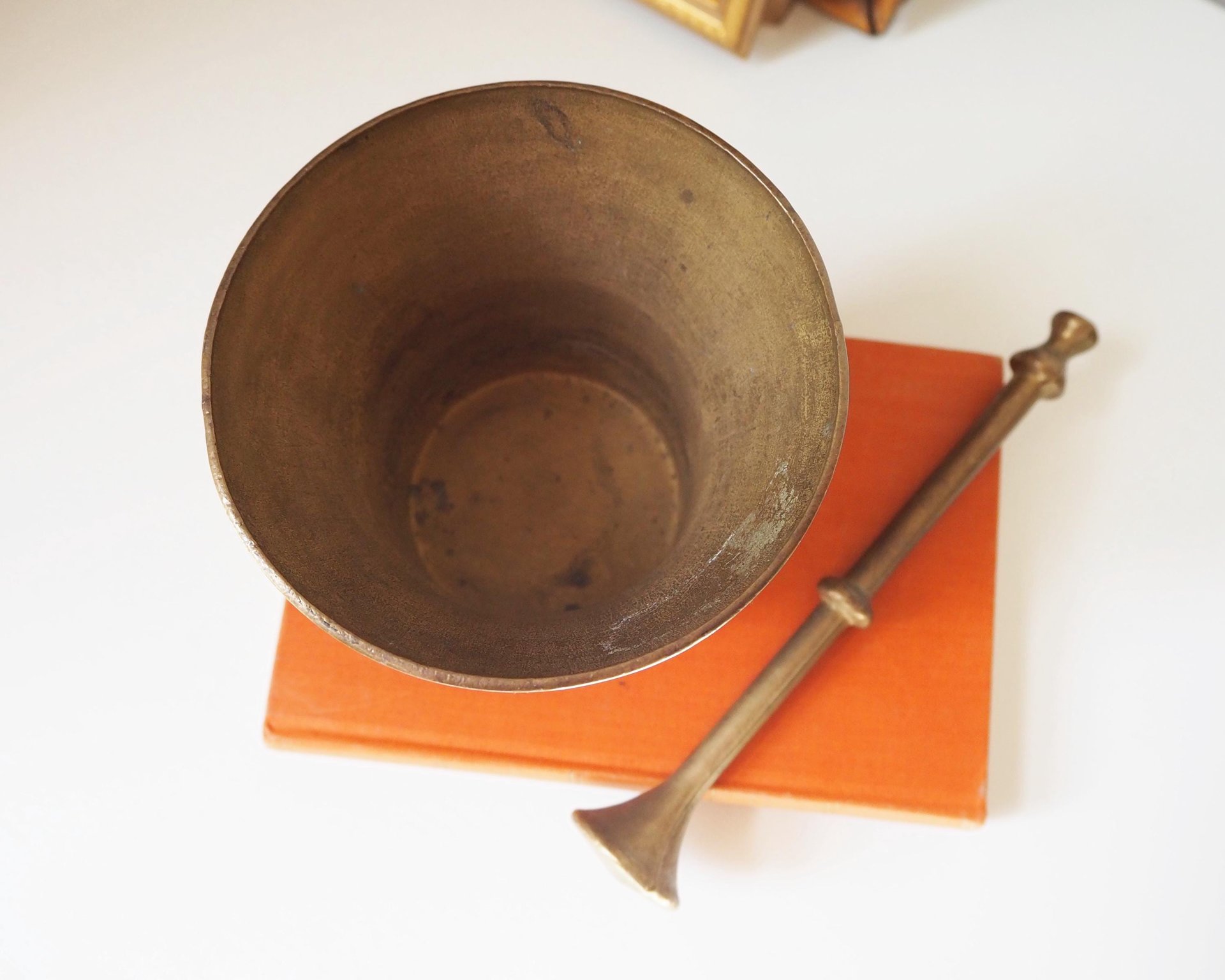 Vintage brass mortar and pestle | Large brass mortar | Vintage brass mortar | Large brass mortar set