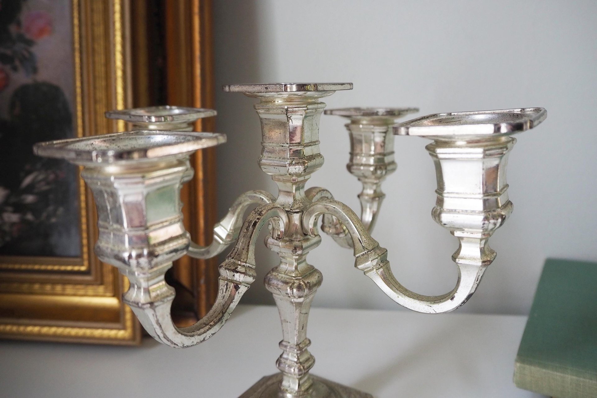 Vintage candelabrum | Silver plated candelabra | Vintage five arm candelabrum | BMF West Germany | Vintage silver plated five arm candelabra