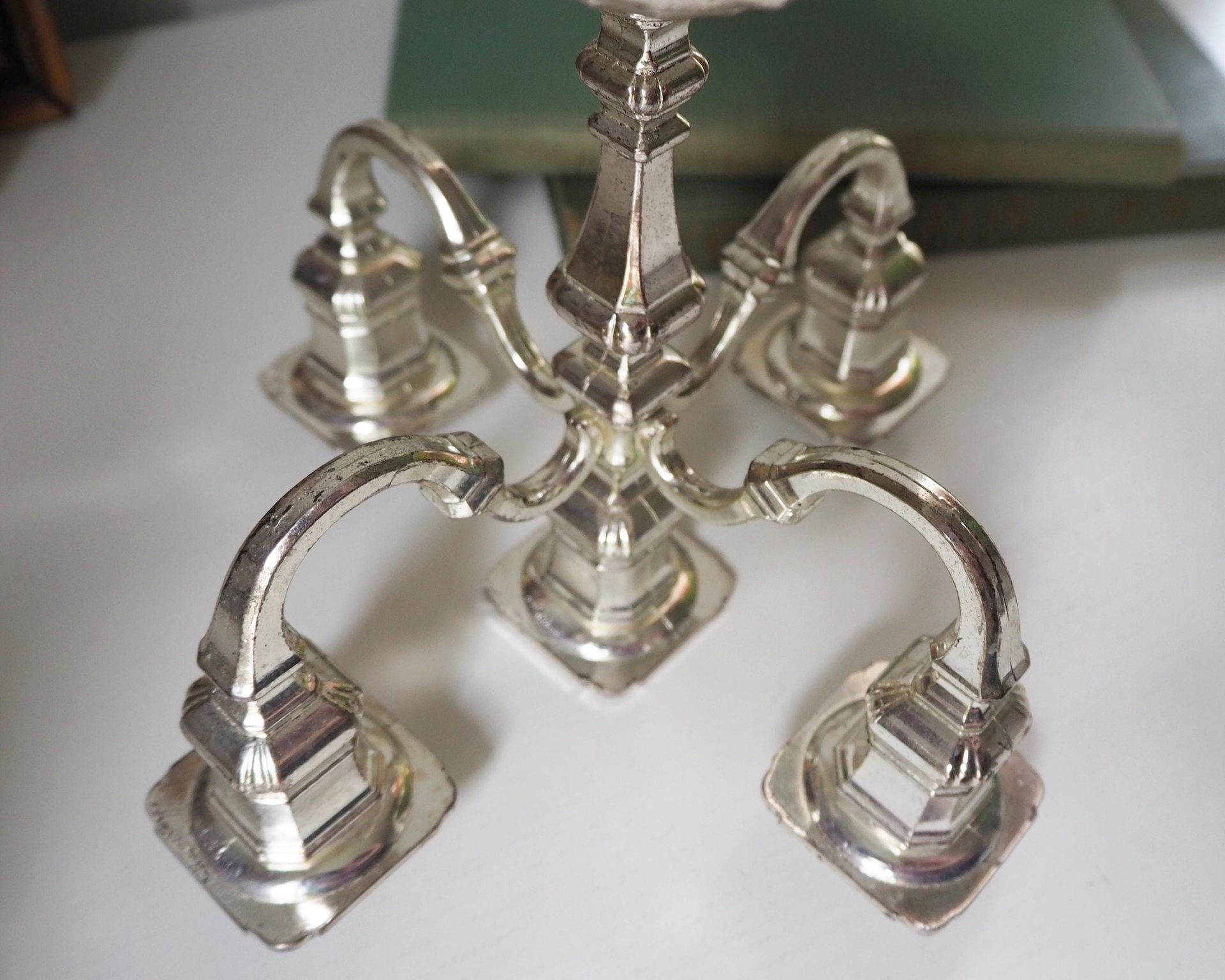 Vintage candelabrum | Silver plated candelabra | Vintage five arm candelabrum | BMF West Germany | Vintage silver plated five arm candelabra