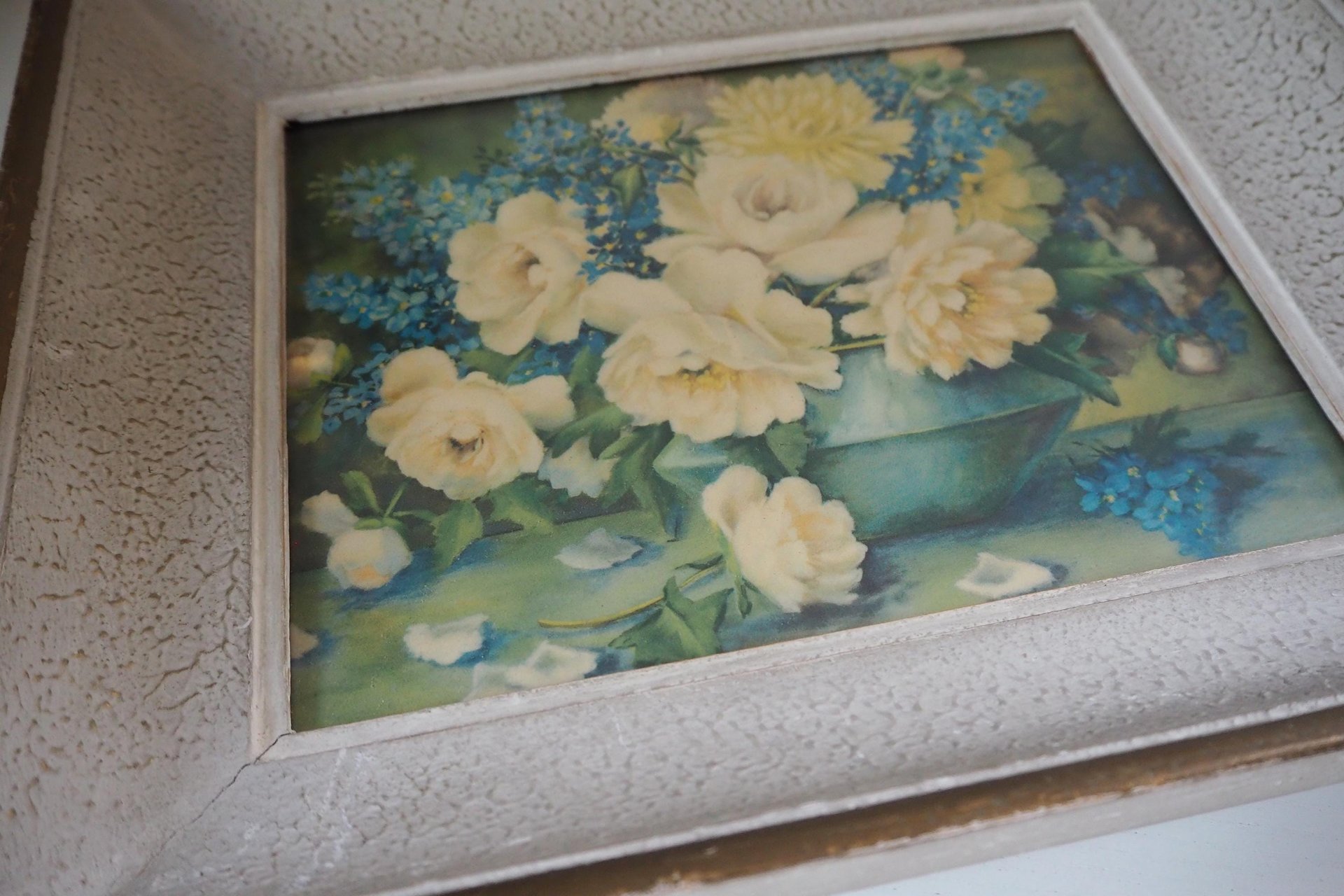 Vintage wall art | Vintage floral print | Framed vintage print | Framed floral print | Yellow florals wall art | Vintage floral wall art
