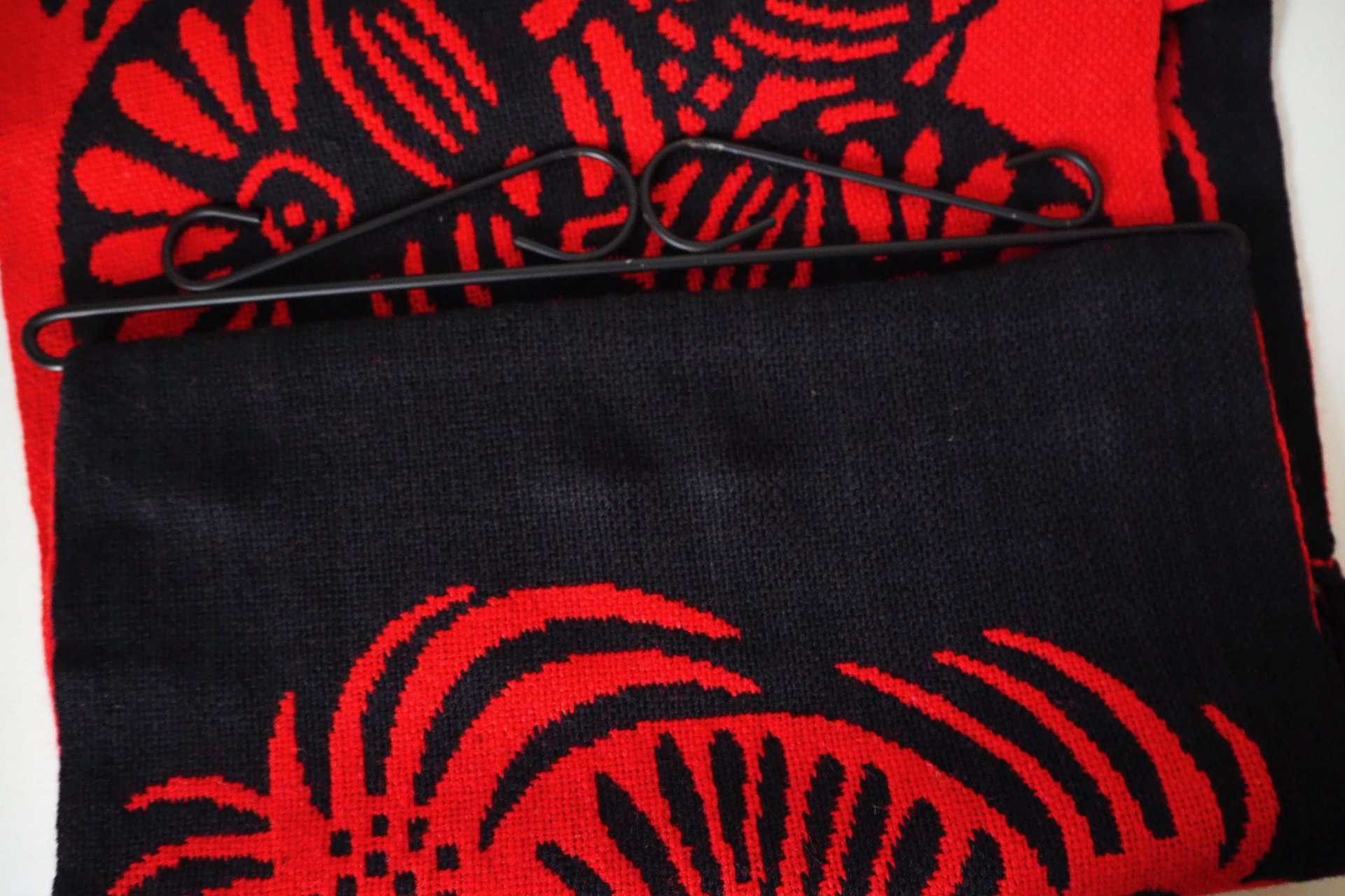 Vintage wall hanging | Red and black wall hanging | Geometric wall hanging | Scandinavian wall hanging | Handmade wall tapestry