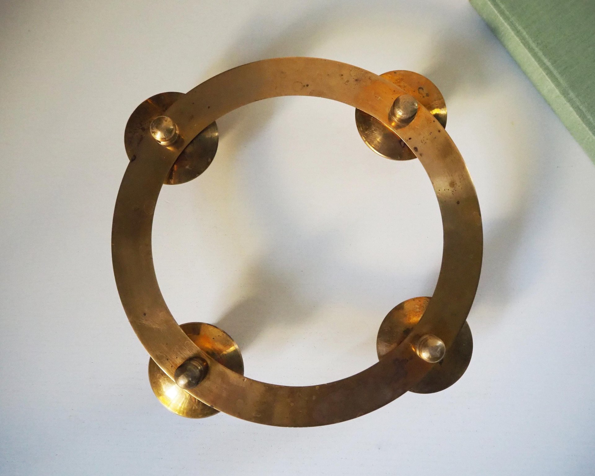Vintage brass candelabra | Brass candelabra | Four arm brass candlestick holder | Vintage candelabrum | Round candlestick holder