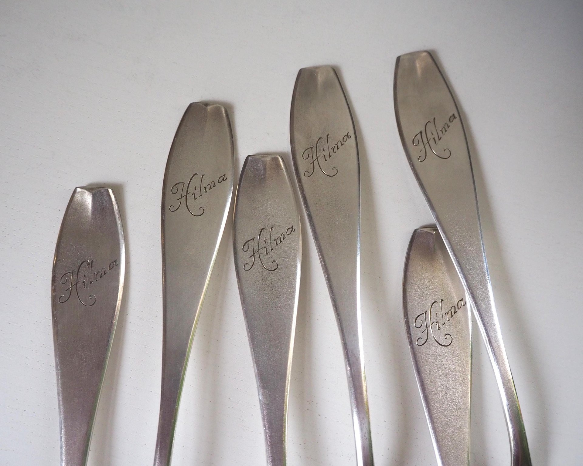 Set of six vintage tablespoons | Vintage silver plated tablespoons | Vintage tablespoon set | Vintage alpacca silver spoons