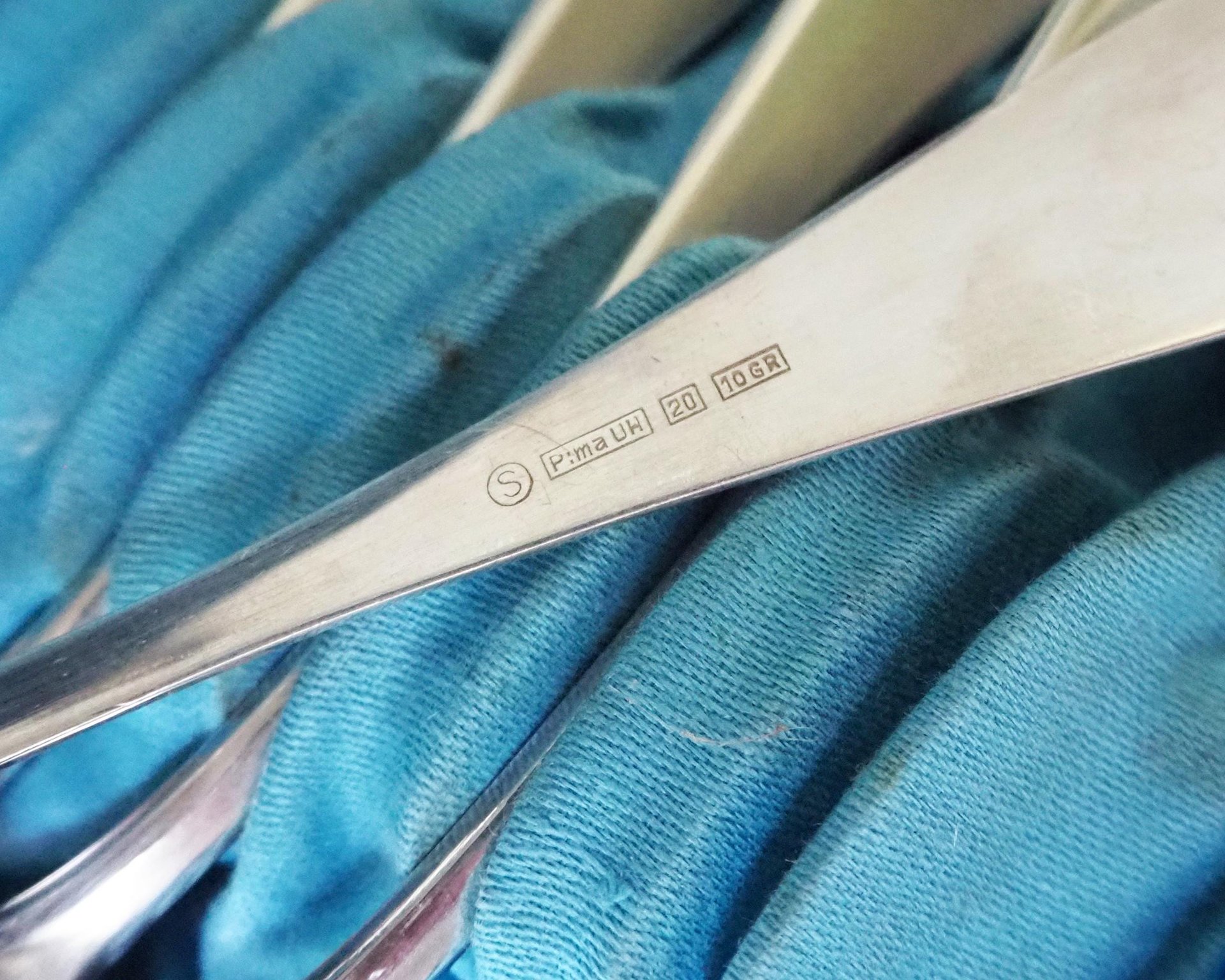 Set of six vintage tablespoons | Vintage silver plated tablespoons | Vintage tablespoon set | Vintage alpacca silver spoons