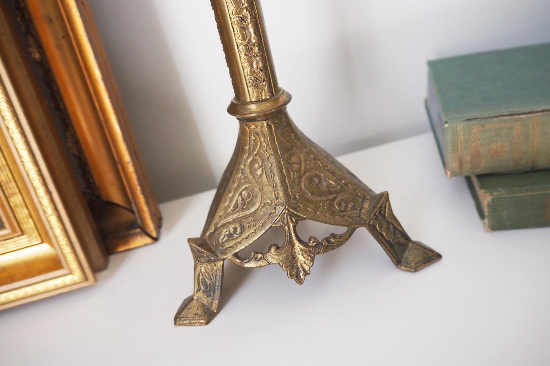 Vintage pricket candle holder | Vintage pricket candle | Tall gold plated pricket candle holder | Pricket candle holder
