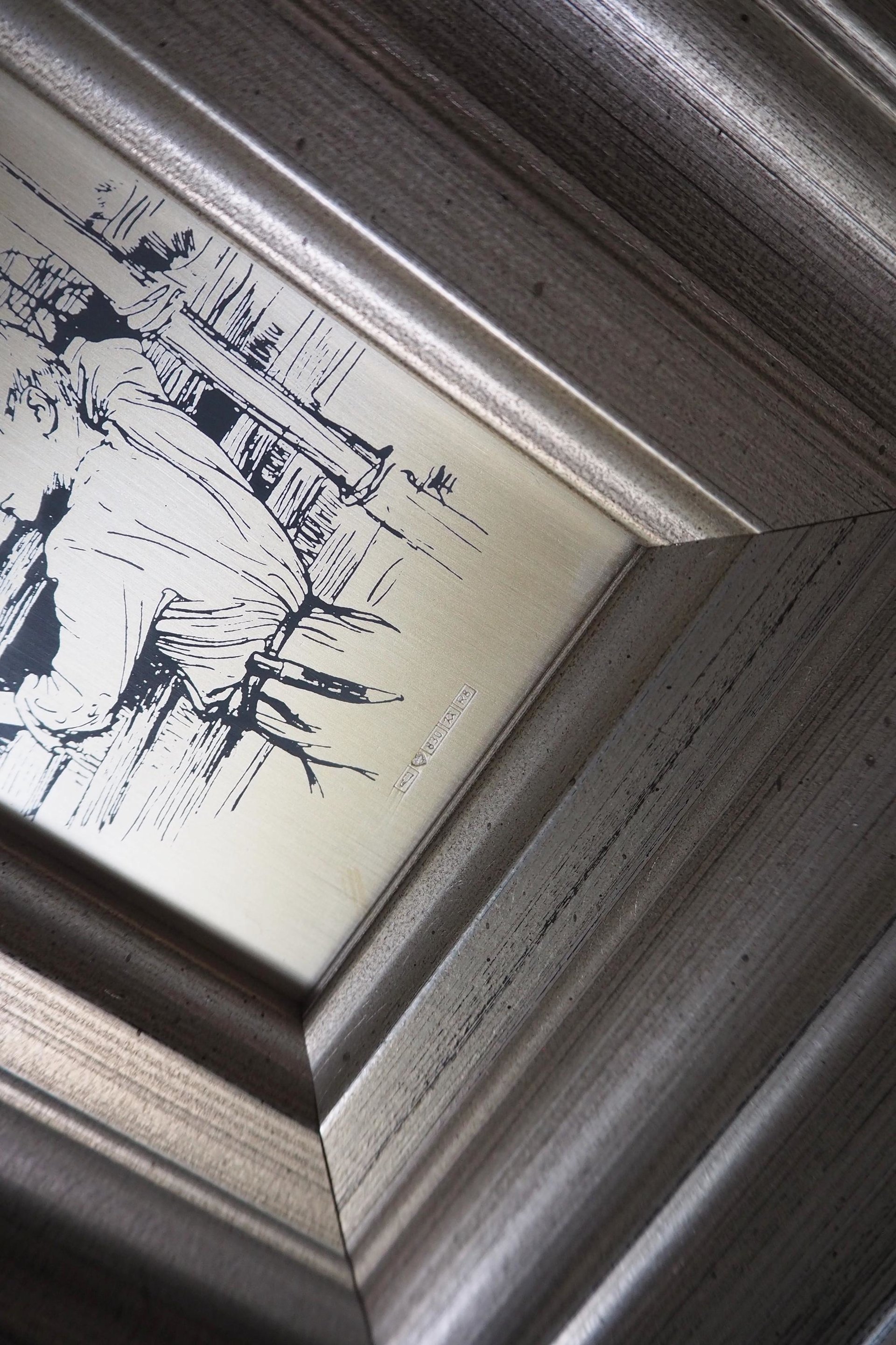 Vintage framed silver etching | Albert Edelfelt | Finnish art | Albert Edelfelt illustration | Etched silver art print | Made in Finland