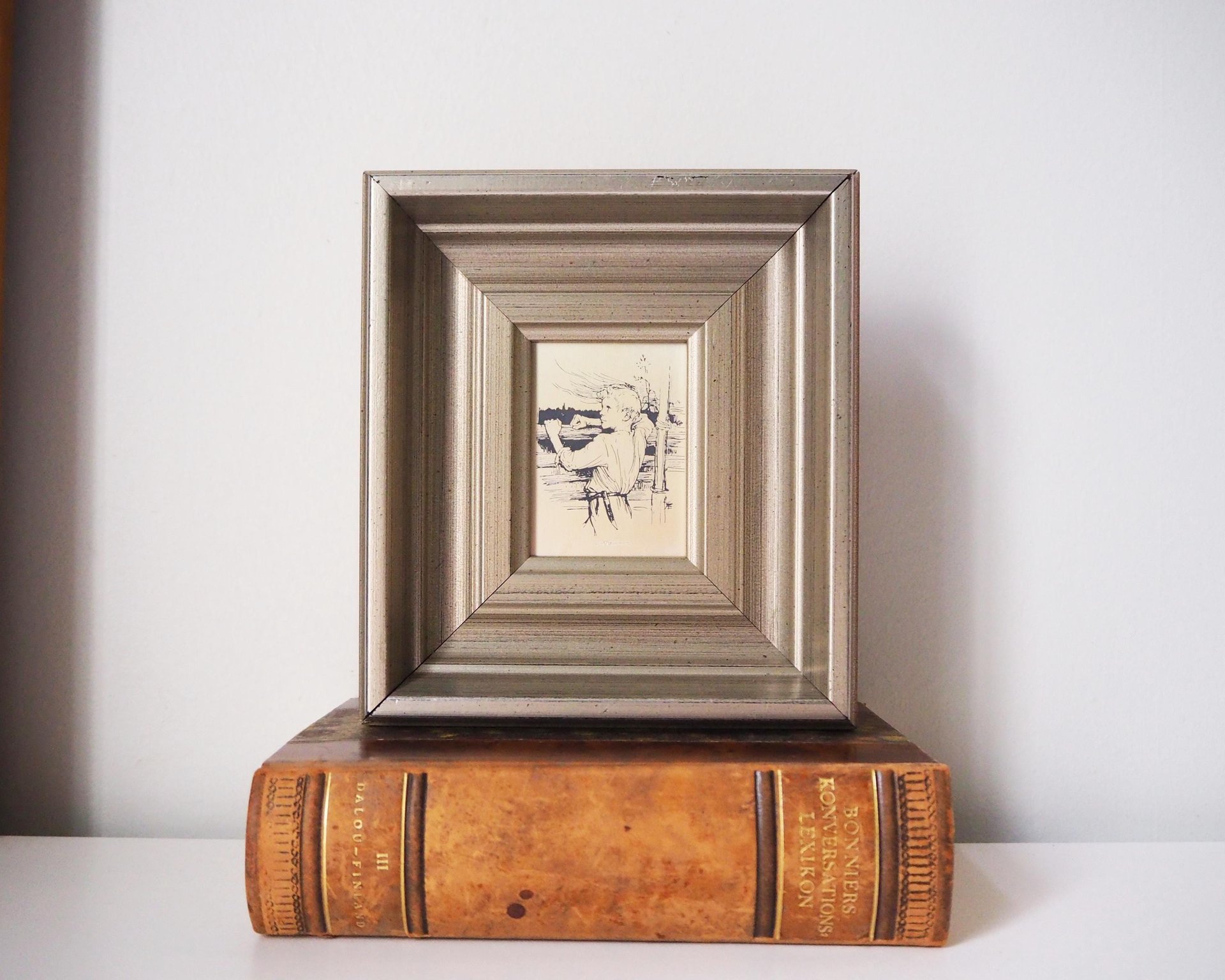 Vintage framed silver etching | Albert Edelfelt | Finnish art | Albert Edelfelt illustration | Etched silver art print | Made in Finland
