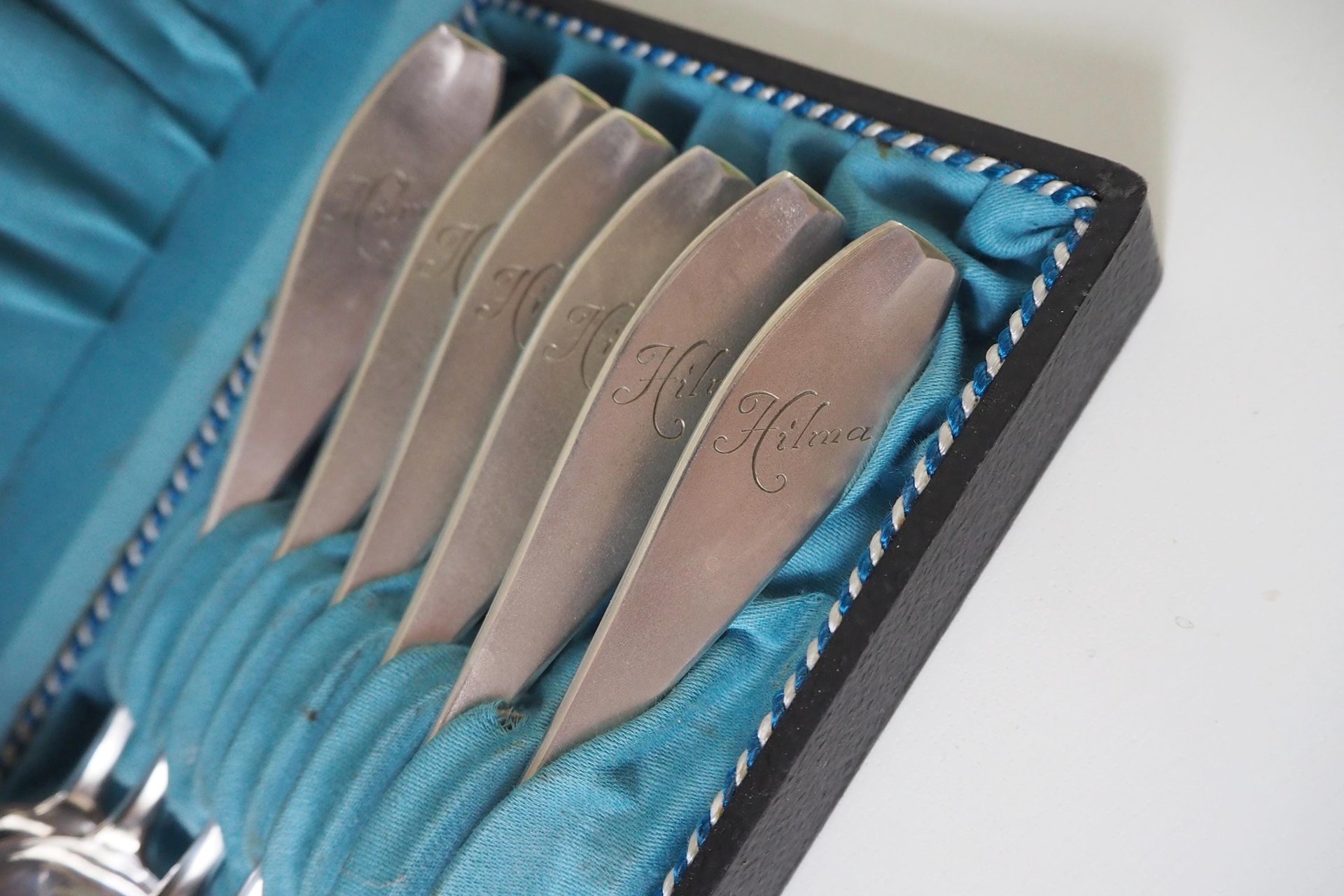 Set of six vintage tablespoons | Vintage silver plated tablespoons | Vintage tablespoon set | Vintage alpacca silver spoons