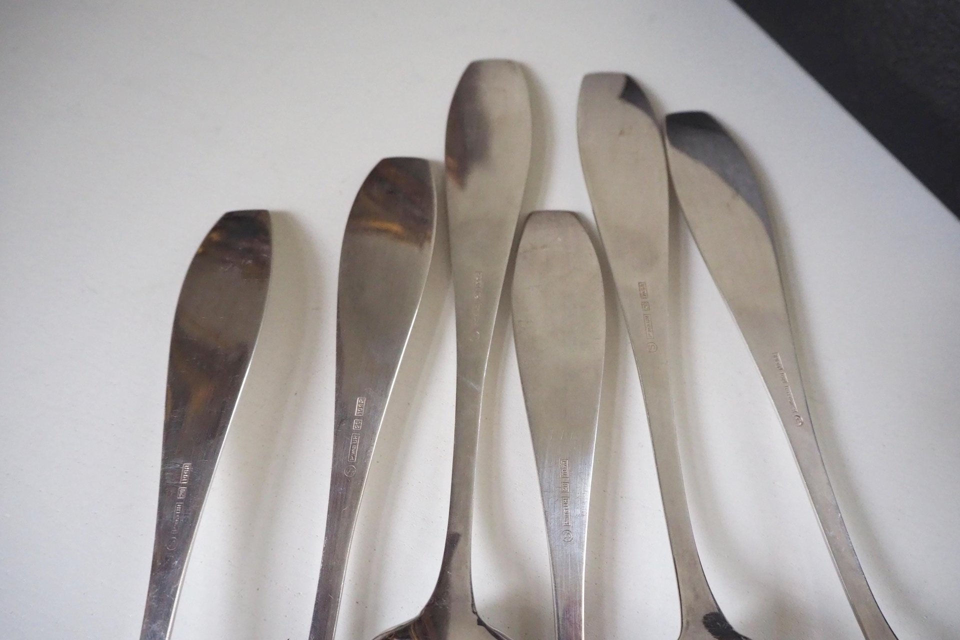 Set of six vintage tablespoons | Vintage silver plated tablespoons | Vintage tablespoon set | Vintage alpacca silver spoons