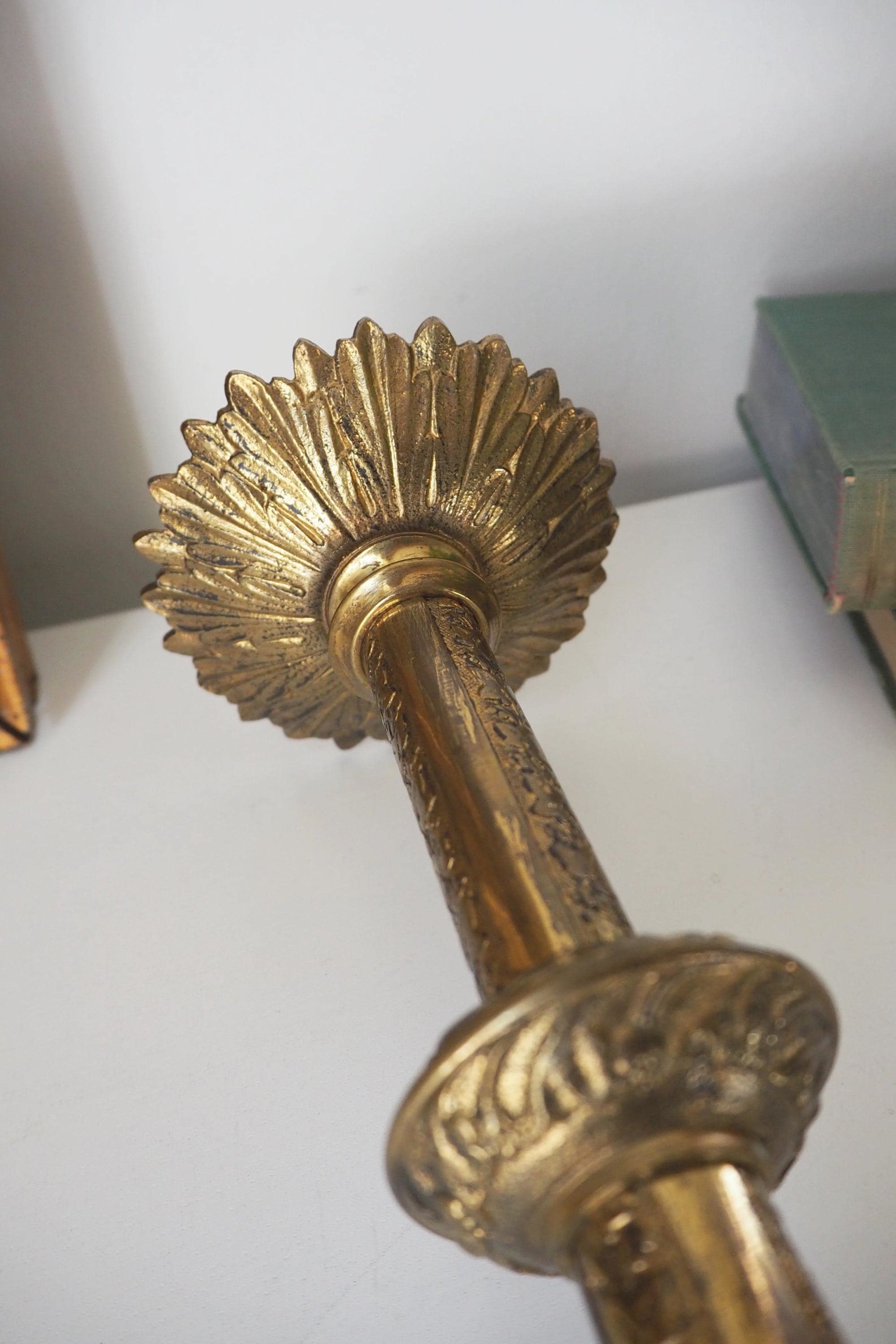 Vintage pricket candle holder | Vintage pricket candle | Tall gold plated pricket candle holder | Pricket candle holder