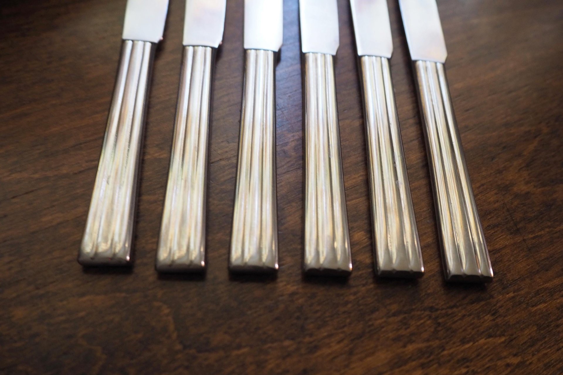 Set of six vintage fruit knives | Gense fruit knives | Midcentury fruit knives | Stainless steel fruit knives | Made in Sweden