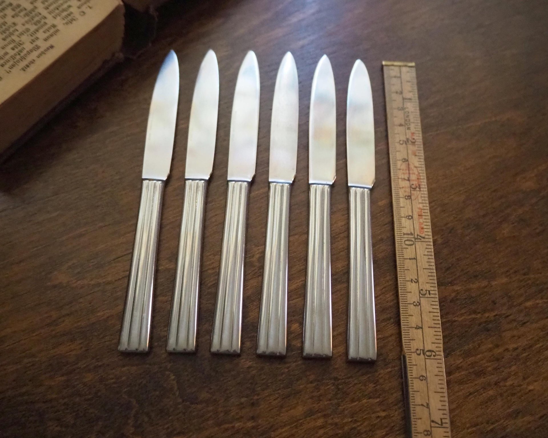 Set of six vintage fruit knives | Gense fruit knives | Midcentury fruit knives | Stainless steel fruit knives | Made in Sweden