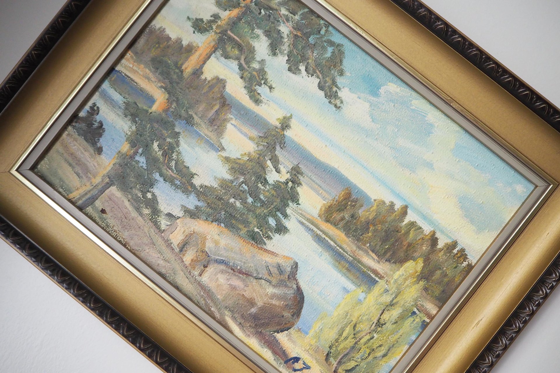 Vintage painting | Vintage landscape oil painting | Finnish scenery wall art | Framed vintage art | Framed wall art | Vintage wall art