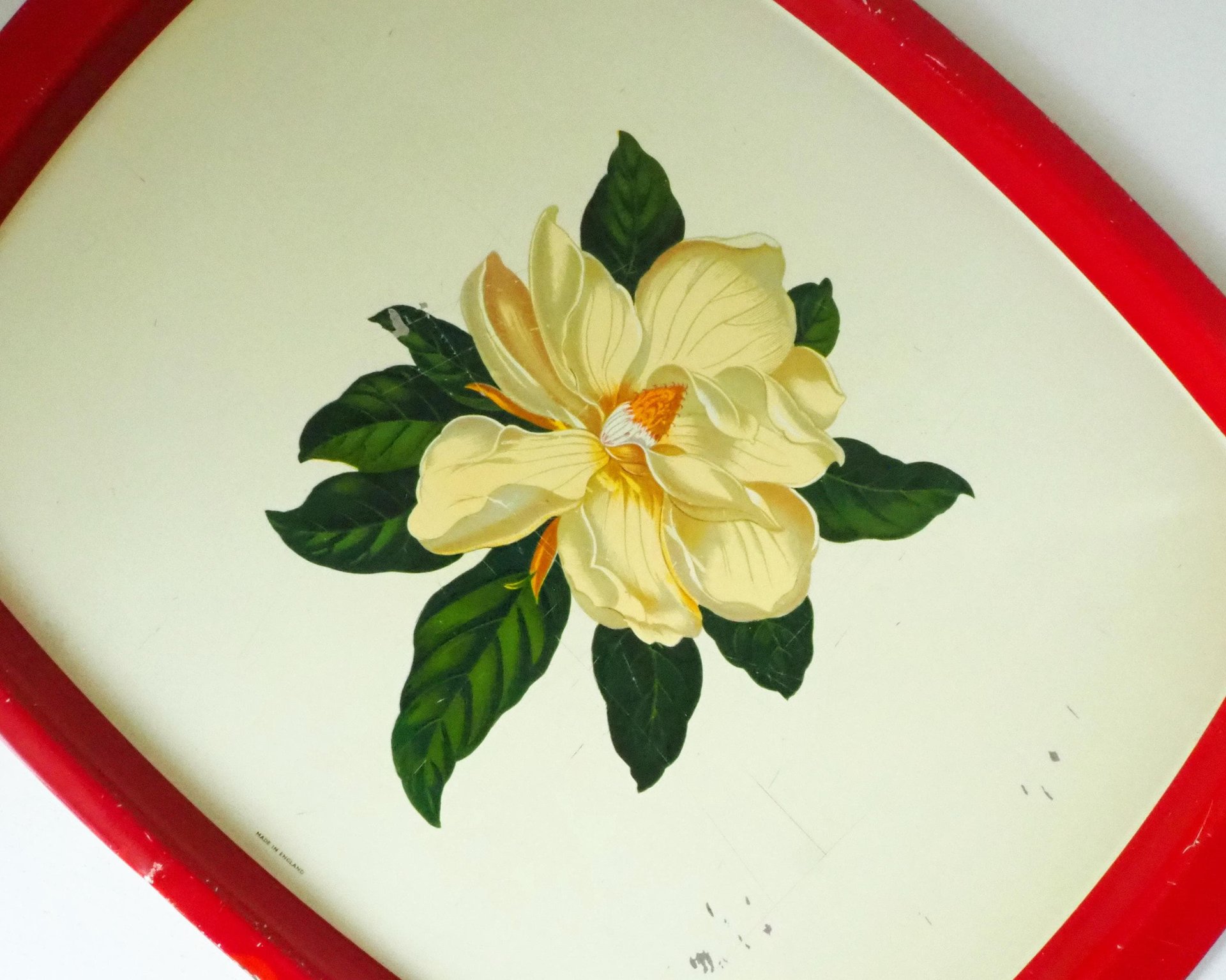 Vintage floral serving tray | Large vintage tray | Retro tray | Floral metal tray | Made in England | Floral serving tray