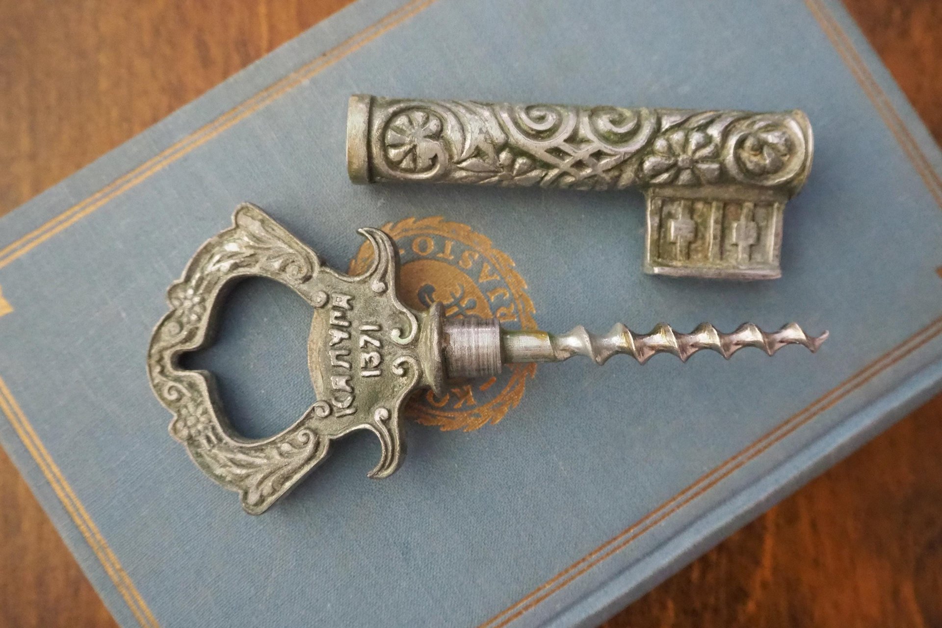 Vintage bottle opener | Bottle opener and corkscrew | Key shaped bottle opener | Soviet bottle opener | Kaluga 1371 | USSR bottle opener