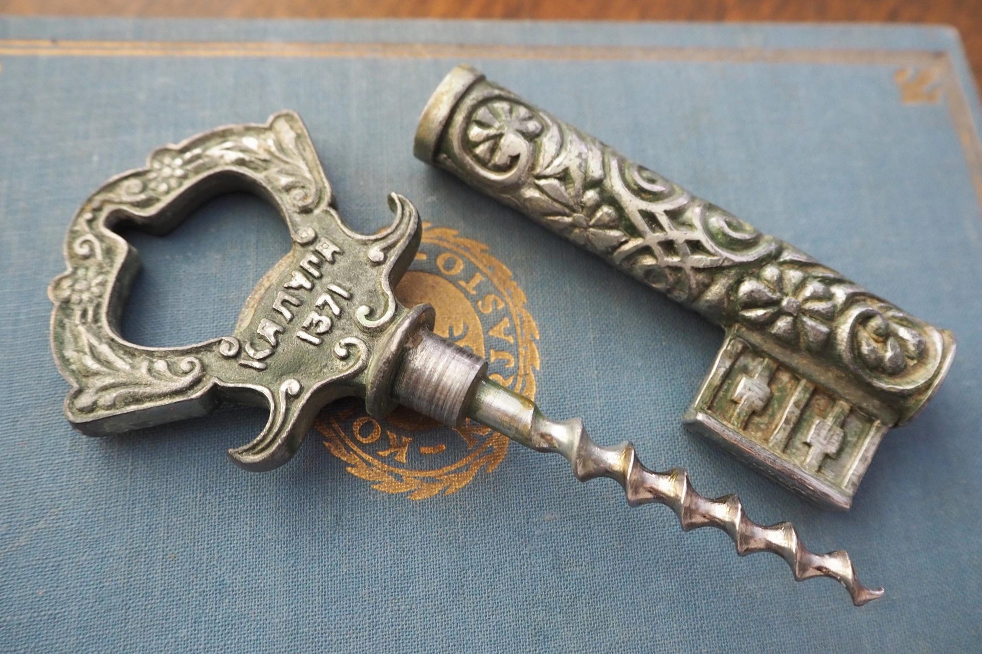 Vintage bottle opener | Bottle opener and corkscrew | Key shaped bottle opener | Soviet bottle opener | Kaluga 1371 | USSR bottle opener