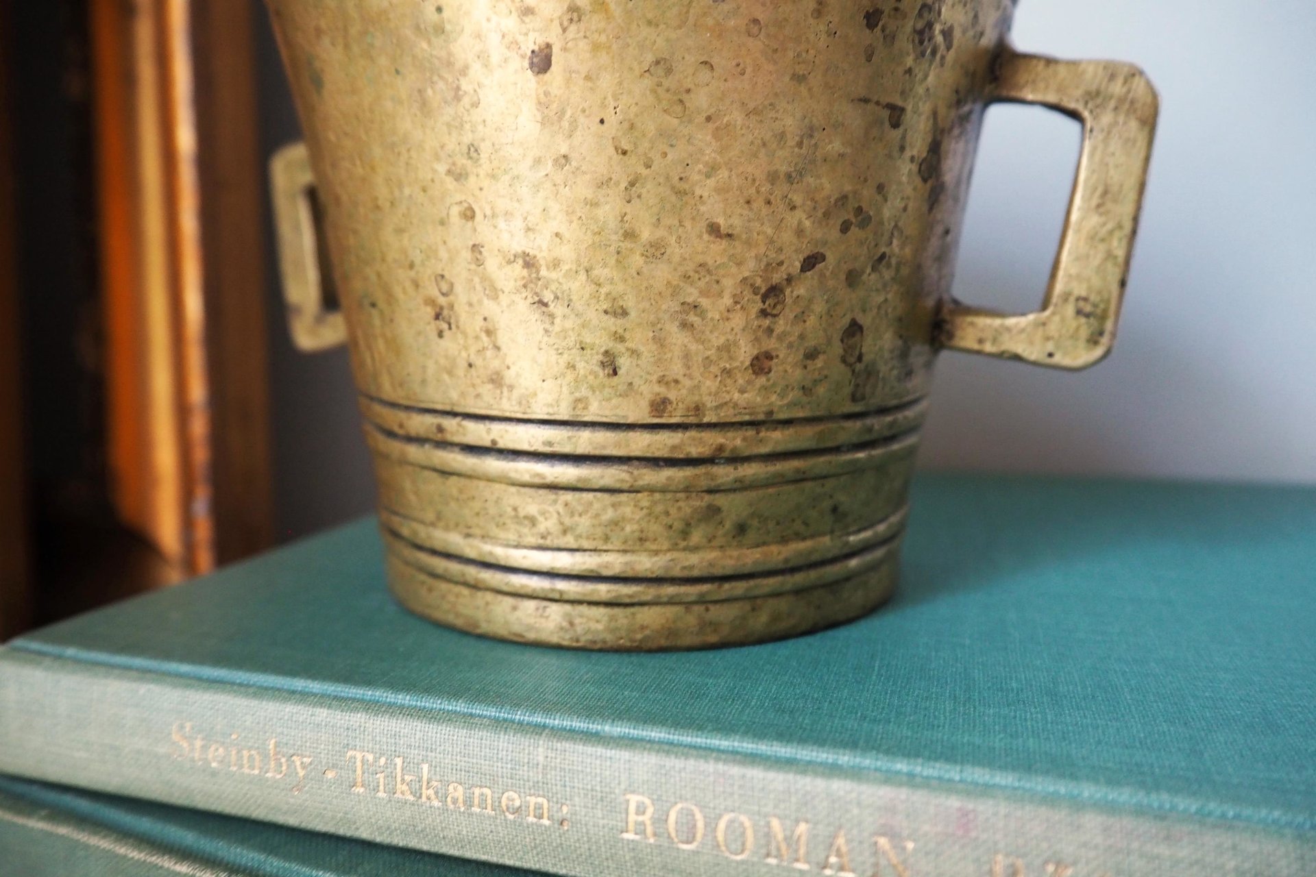 Vintage brass mortar and pestle | Heavy brass mortar | Vintage brass mortar | Large brass mortar set | Antique mortar set
