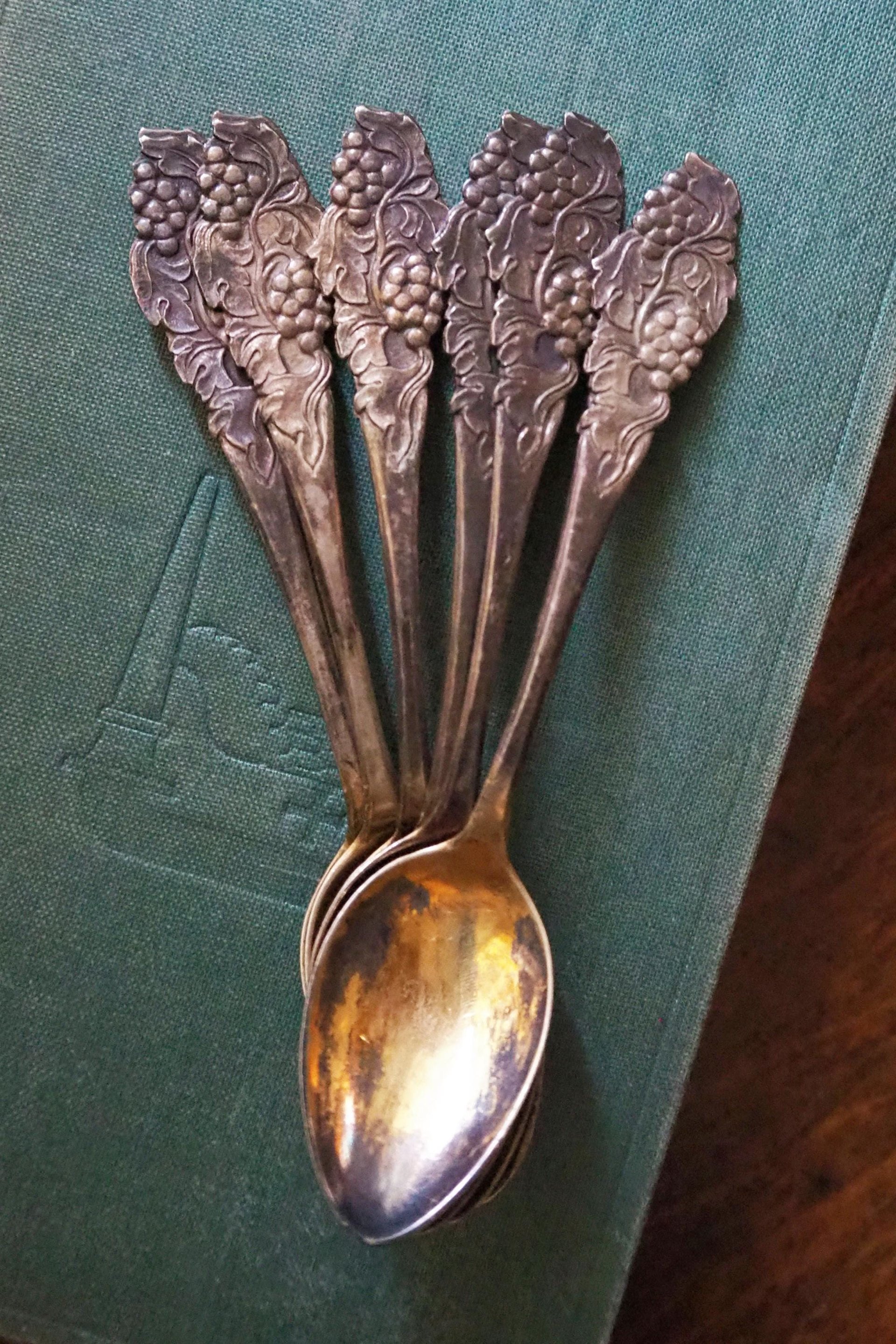 Set of six vintage teaspoons | Vintage silver plated teaspoons | Small vintage teaspoons | Vintage alpacca teaspoons