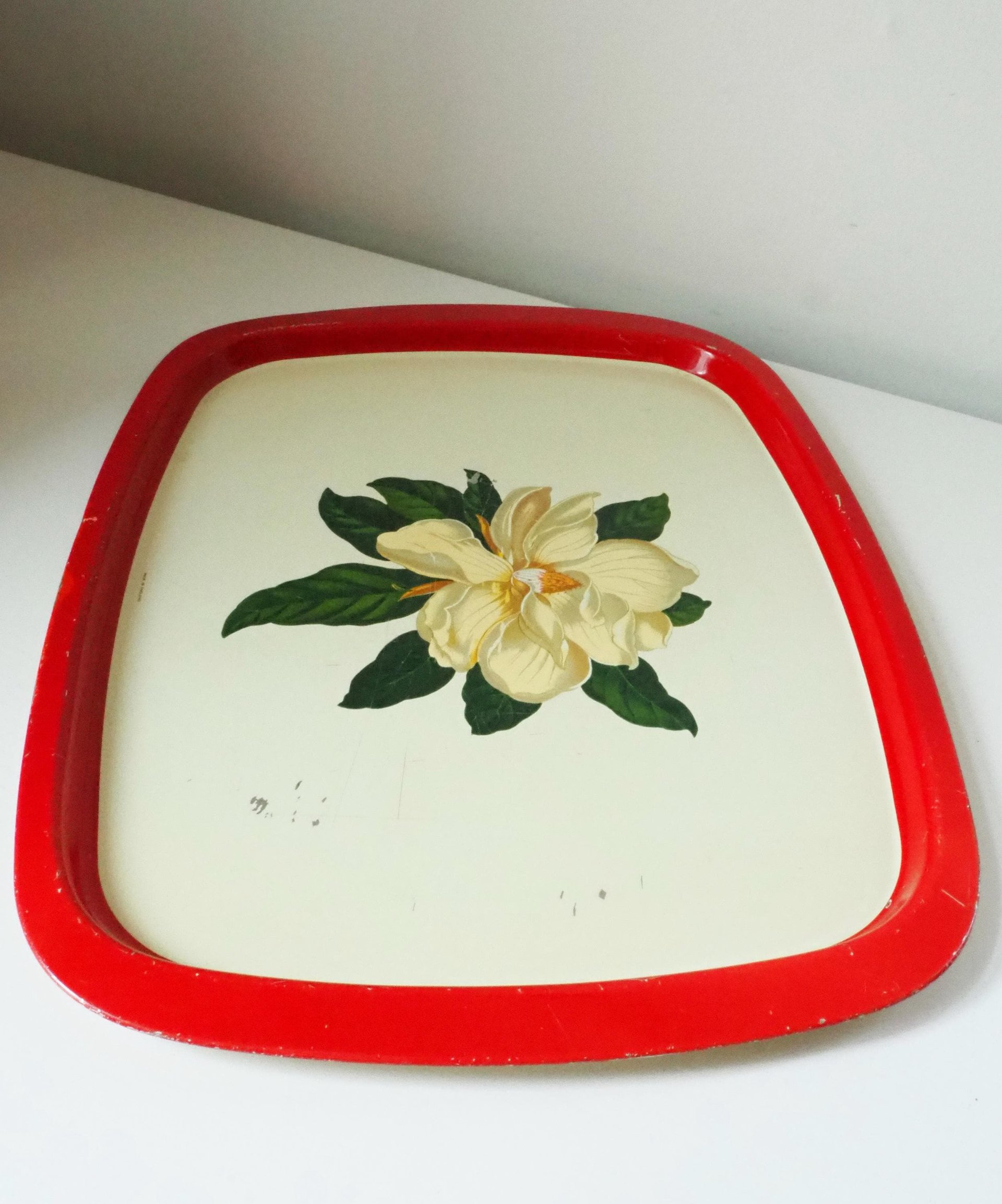 Vintage floral serving tray | Large vintage tray | Retro tray | Floral metal tray | Made in England | Floral serving tray