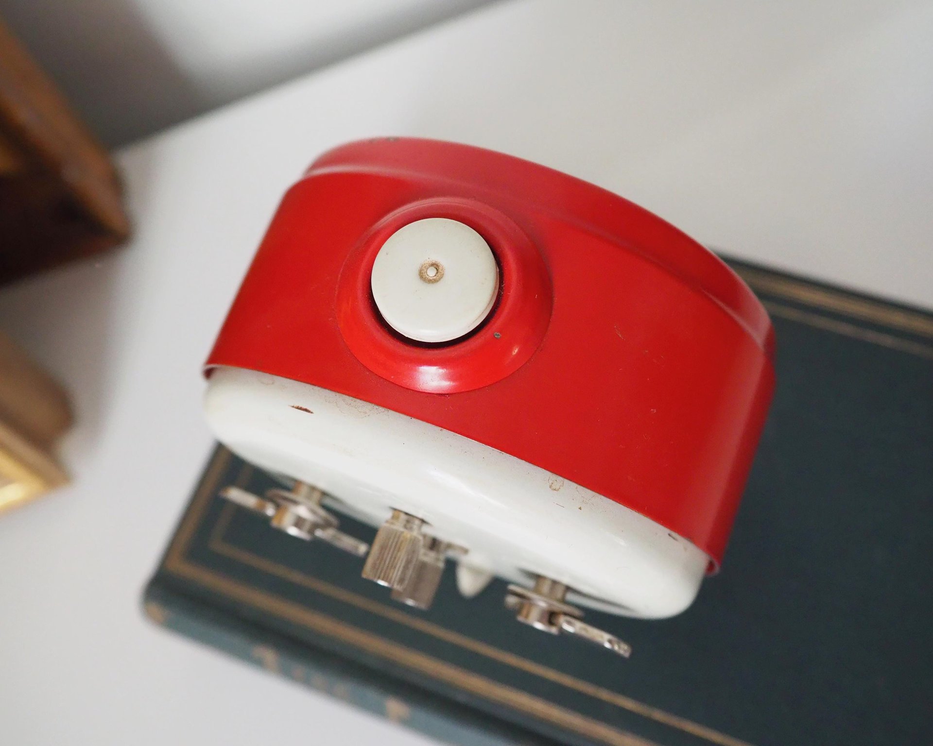 Vintage alarm clock | Junghans Repetition alarm clock | Vintage wind up clock | Red Junghans alarm clock | Working order | Made in Germany