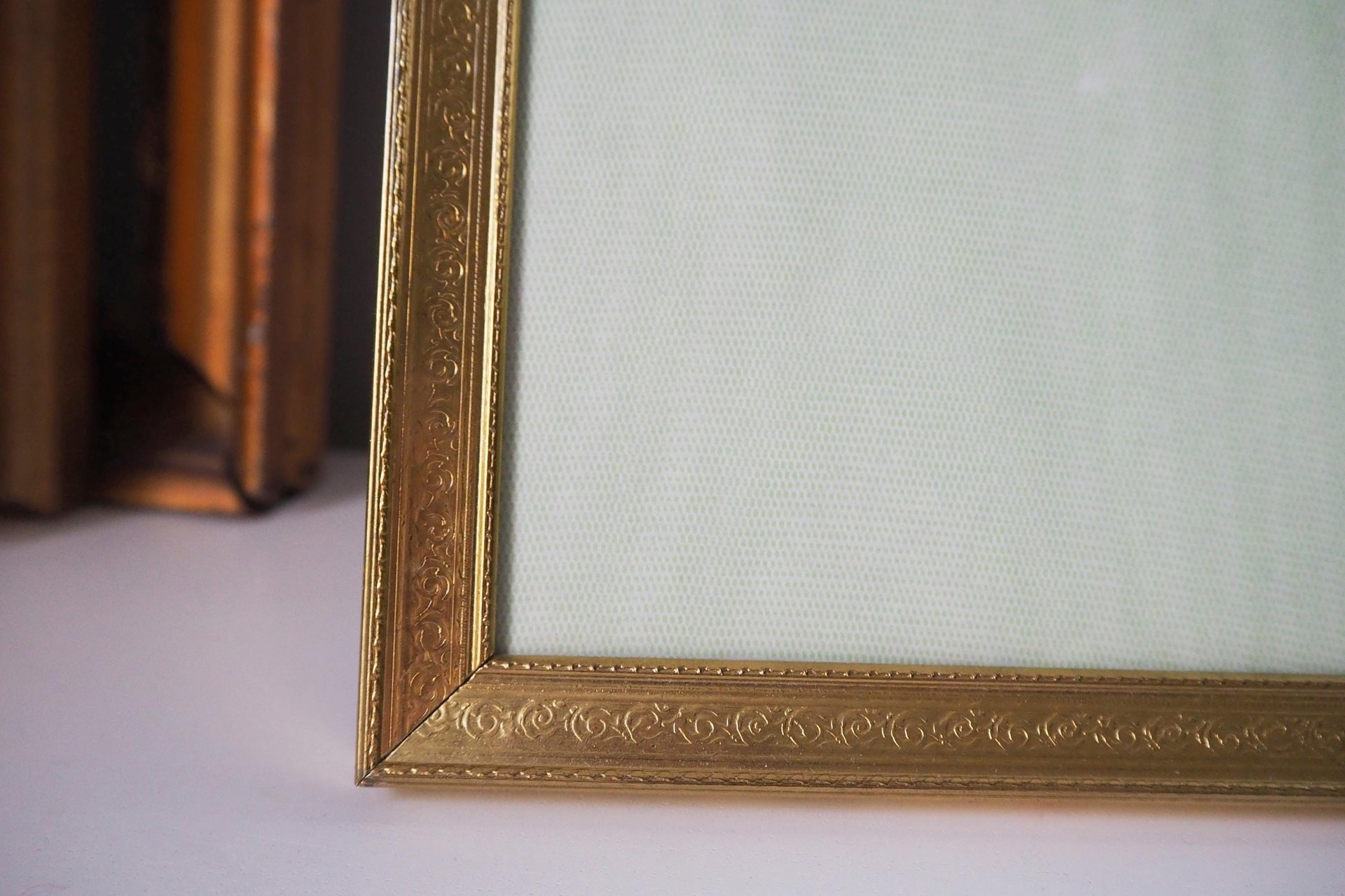 Vintage photo frame 18x24 cm | Vintage brass frame | Brass picture frame | Vintage ML-Rammer picture frame | Danish photo frame