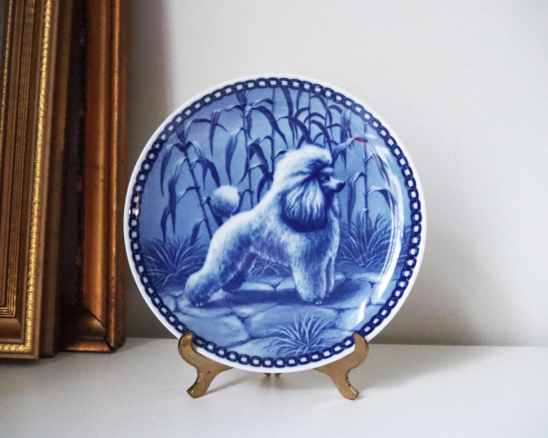 Vintage Tove Svendsen plates | Vintage poodle wall plates | Original Hundeplatte | Vintage decorative dog plates | Made in Denmark