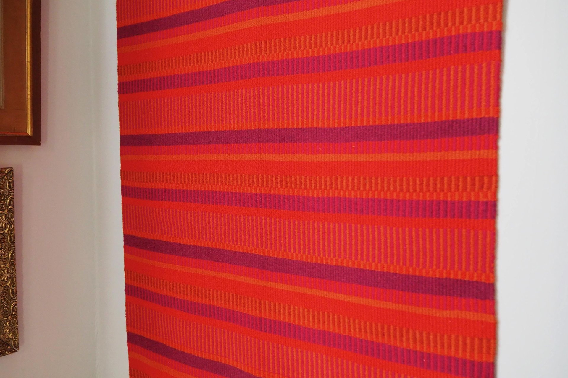 Vintage wall hanging | Large wall hanging | Scandinavian woven textile | Red wall hanging | Scandinavian wall hanging | Vintage wall rug