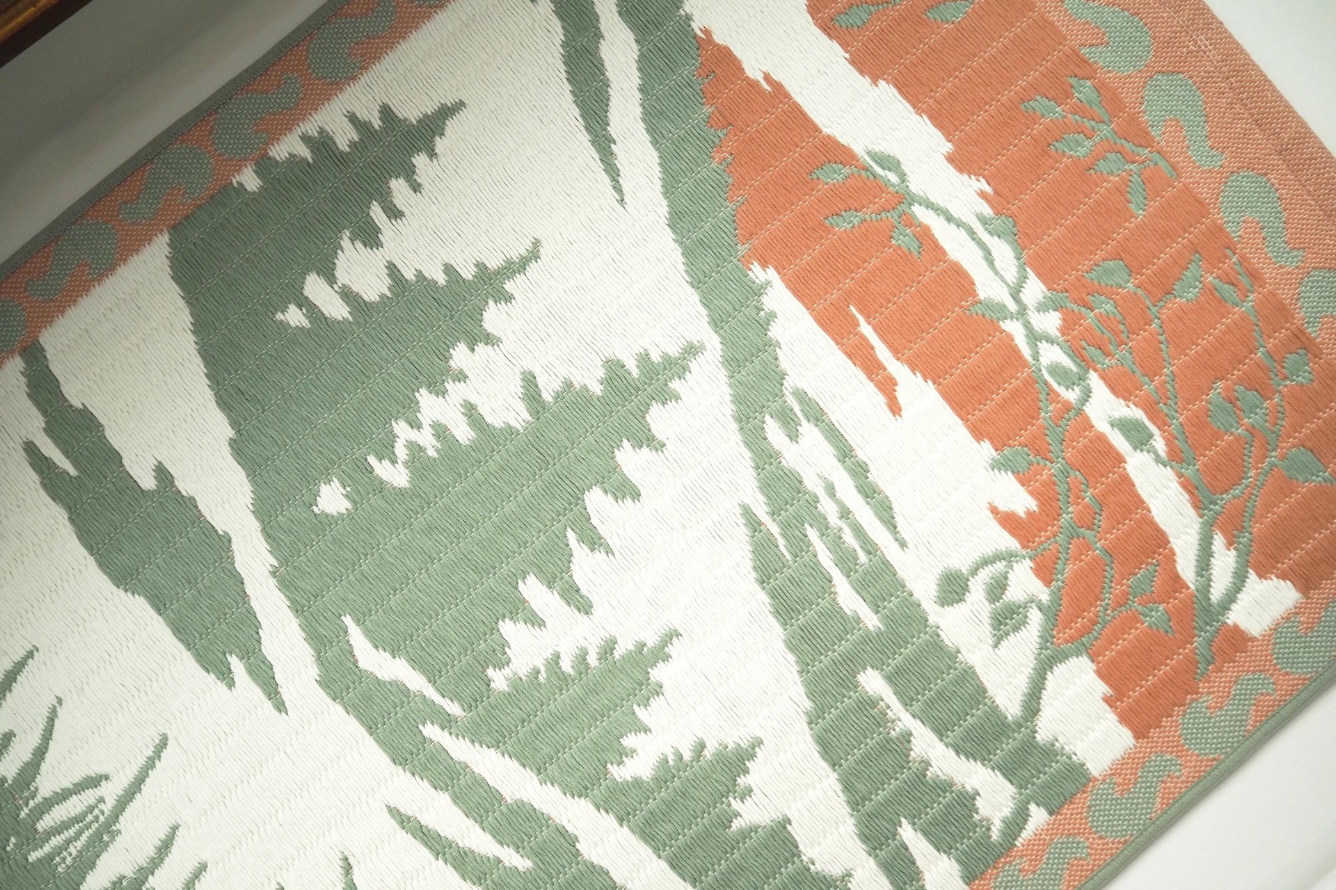 Vintage wall hanging | Large wall hanging | Vintage pink and mint green wall hanging | Scandinavian woven textile | Made in Finland