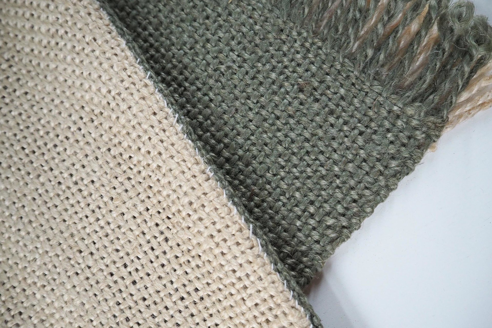 Vintage wall hanging | Mint green and white wall hanging | Geometric wall hanging | Scandinavian woven textile | Made in Finland