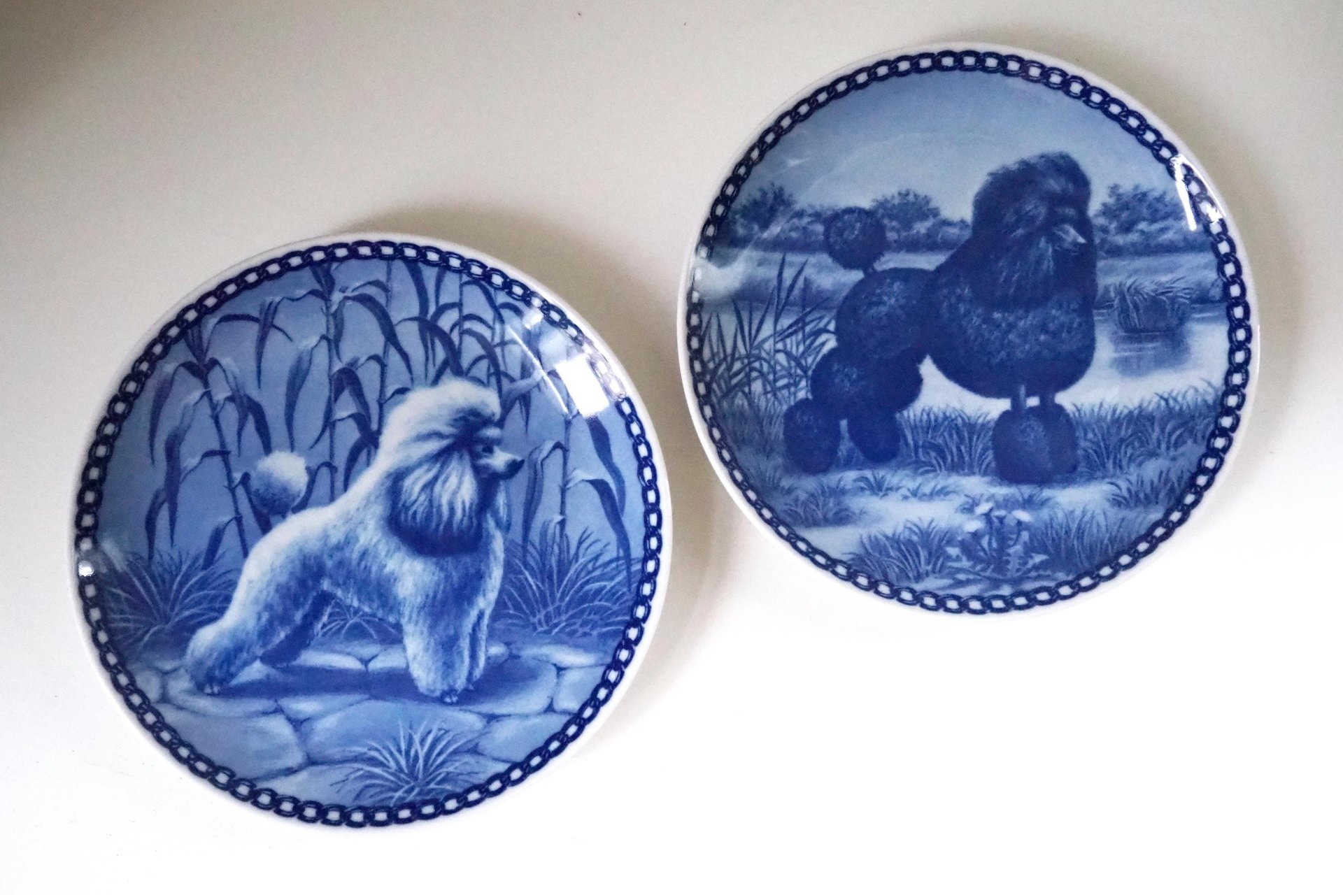 Vintage Tove Svendsen plates | Vintage poodle wall plates | Original Hundeplatte | Vintage decorative dog plates | Made in Denmark