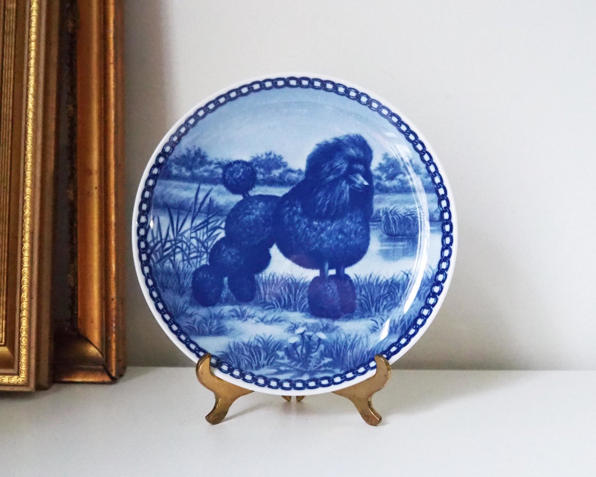 Vintage Tove Svendsen plates | Vintage poodle wall plates | Original Hundeplatte | Vintage decorative dog plates | Made in Denmark