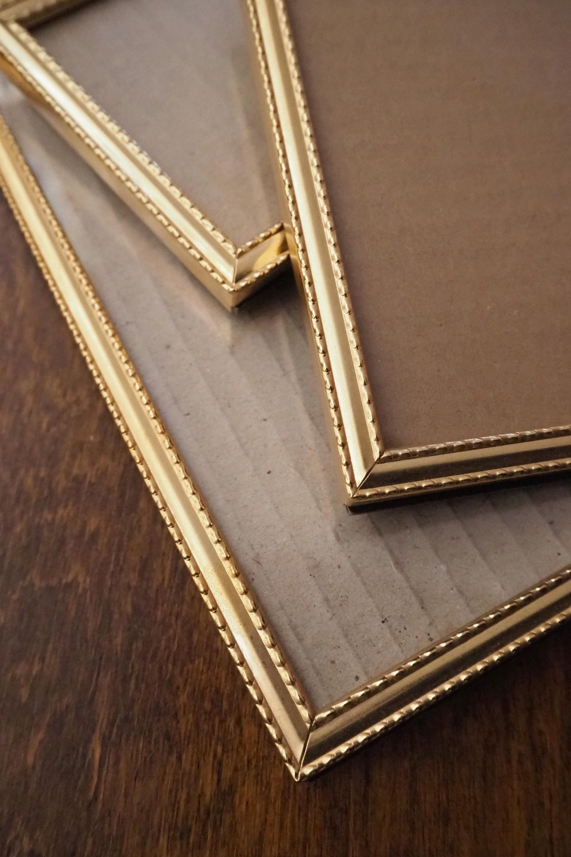 Set of three vintage photo frames | Vintage picture frames | Matching vintage frames | Vintage gold tone frame set | Vintage frame set