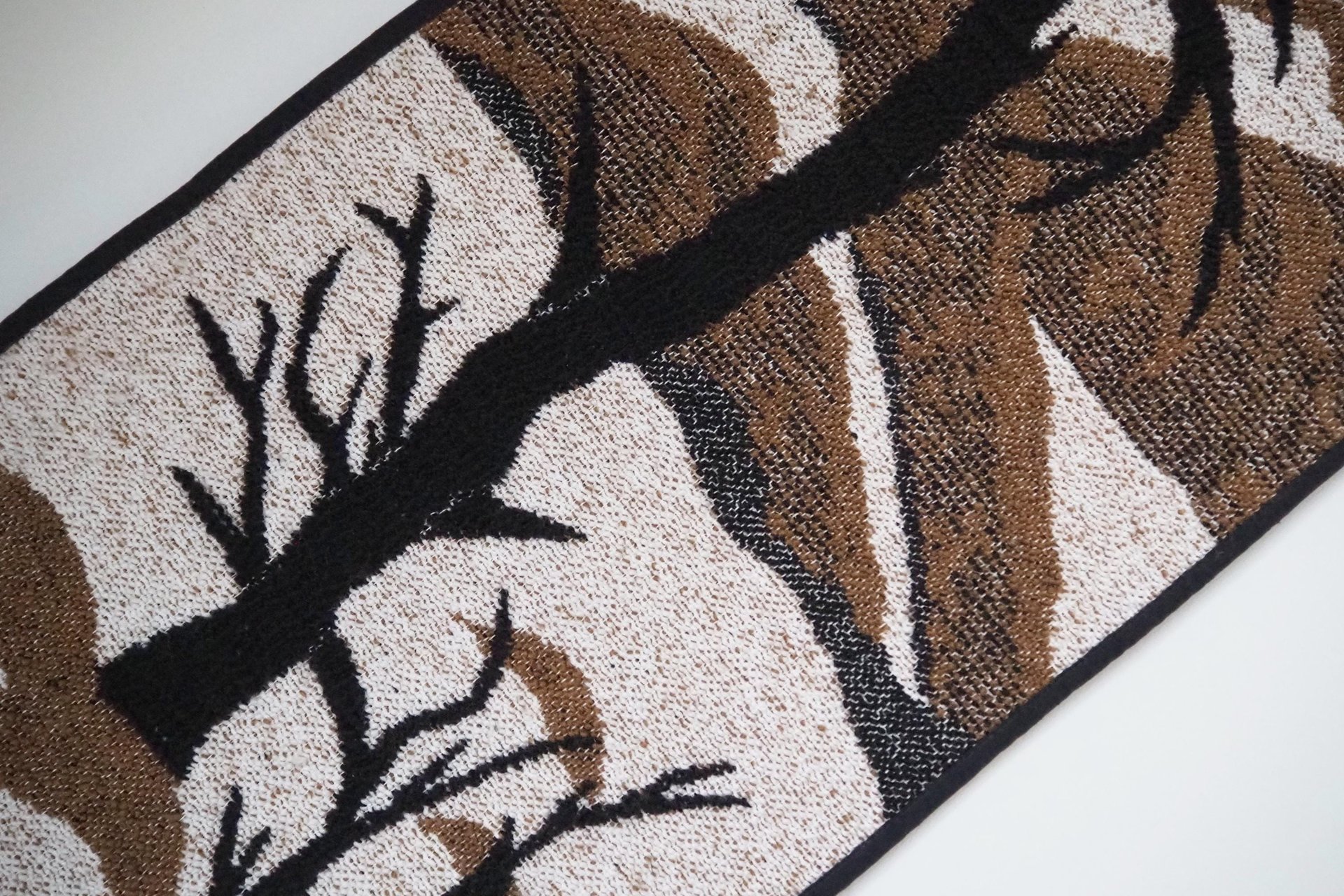 Vintage wall hanging | Long wall hanging | Vintage nature wall hanging | Scandinavian woven textile | Made in Finland