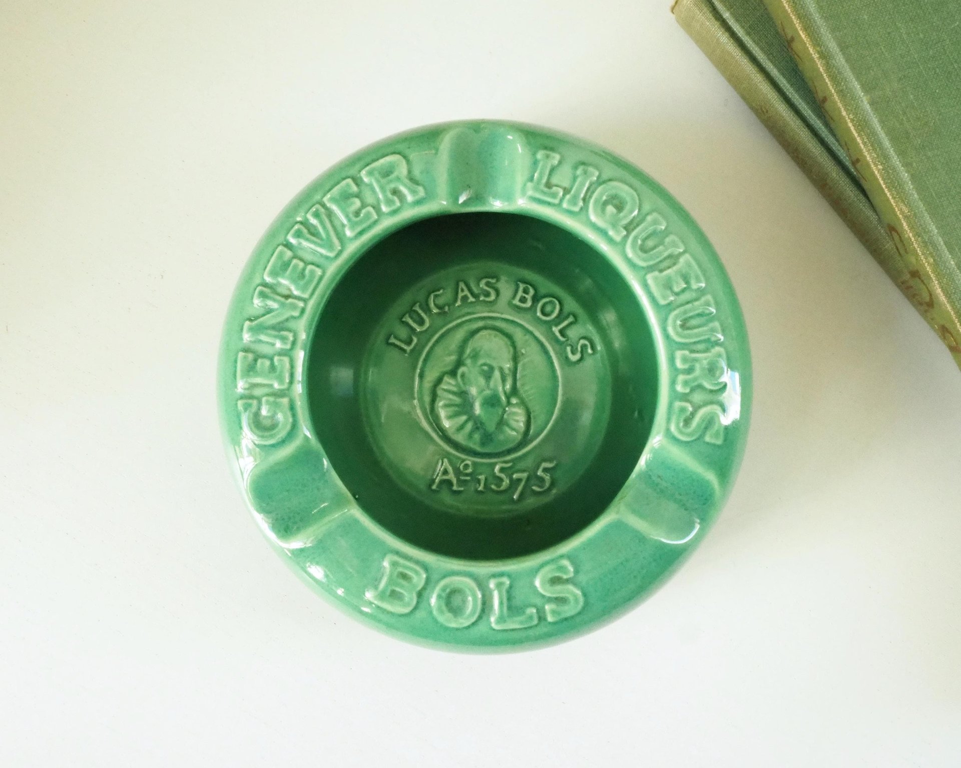 Vintage ceramic ashtray | Vintage Lucas Bols ashtray | Vintage Dutch ashtray | Vintage turquoise ashtray | Made in Holland