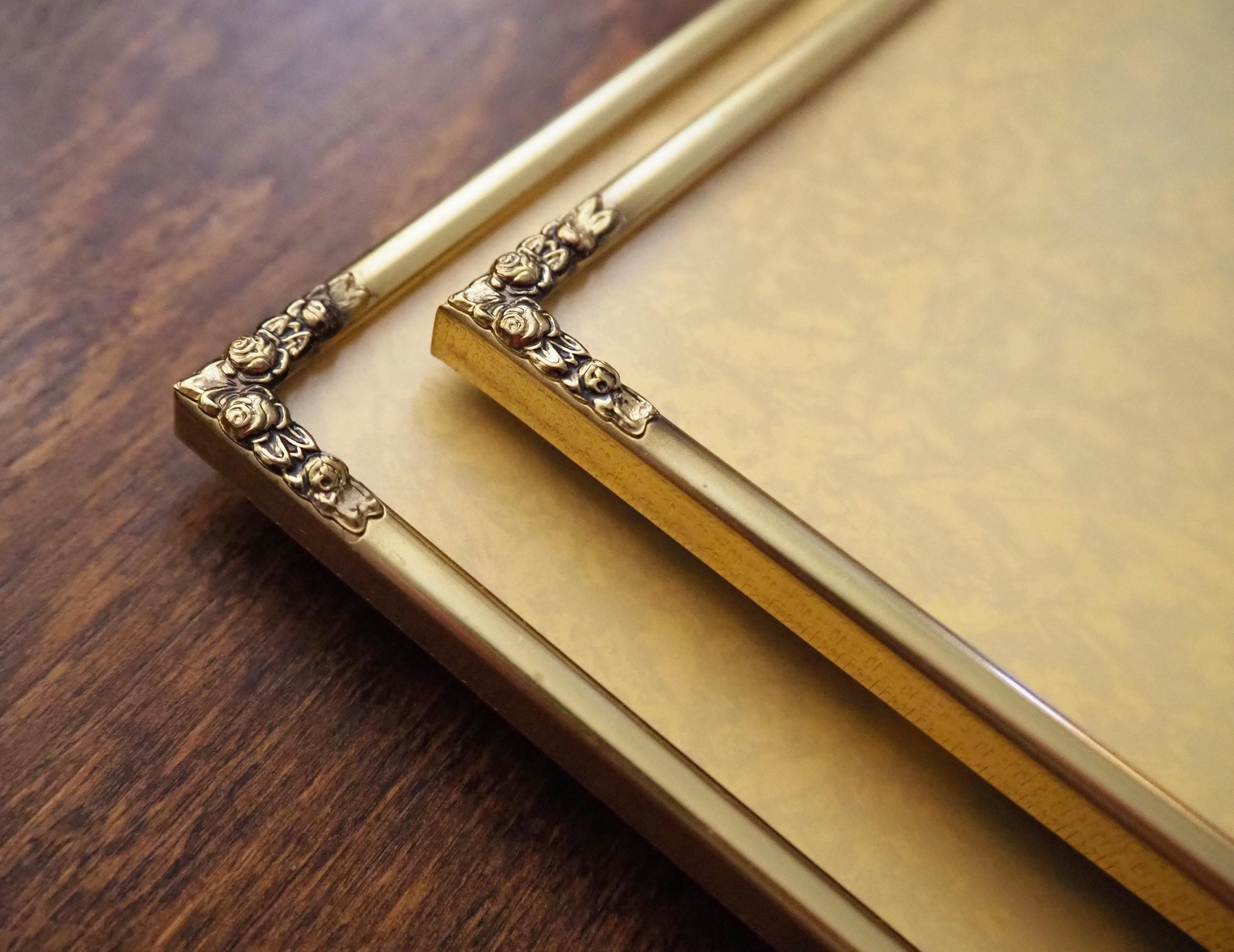 Set of two vintage photo frames | Vintage brass frames | Matching vintage frames | Vintage brass frame set | Vintage Jyden frames