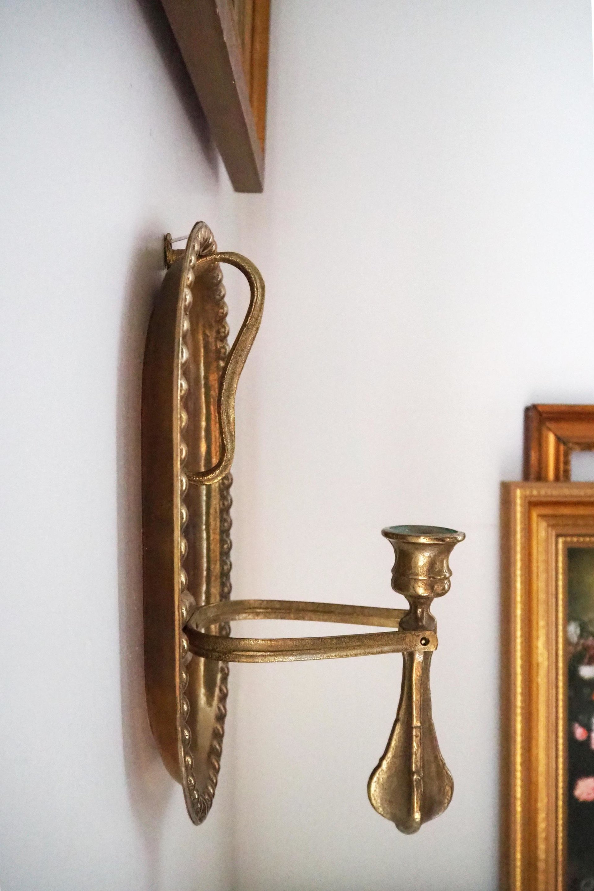 Vintage gimbal candlestick holder | Gimbal brass candlestick holder | Antique brass candle holder | Vintage ship candlestick holder