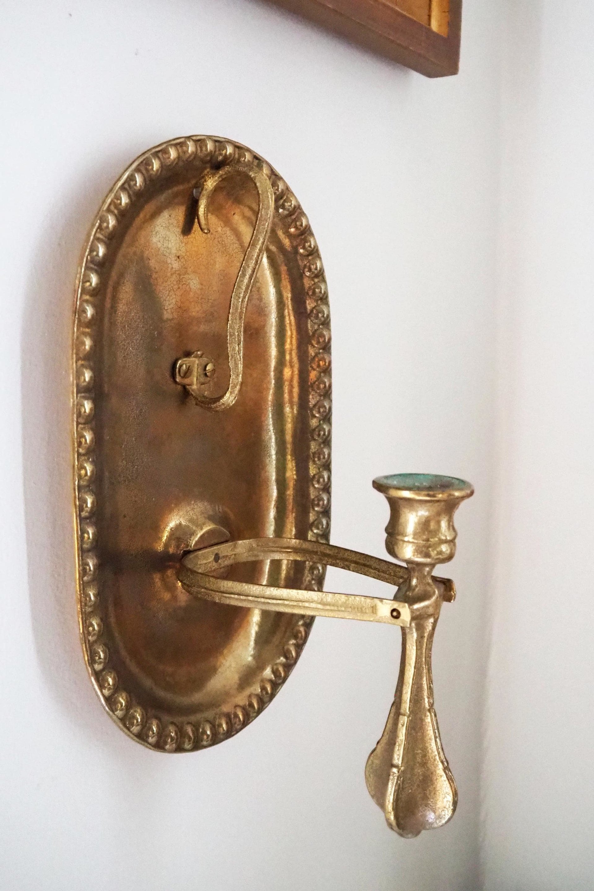 Vintage gimbal candlestick holder | Gimbal brass candlestick holder | Antique brass candle holder | Vintage ship candlestick holder