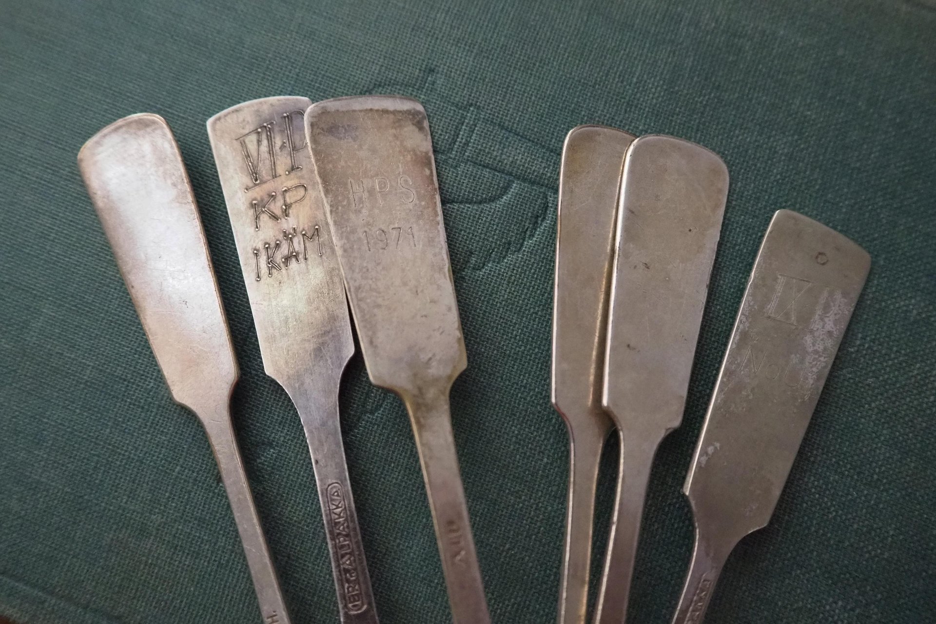 Set of six vintage teaspoons | Vintage alpacca silver teaspoons | Small teaspoons | Musla teaspoon set | Vintage alpacca teaspoons