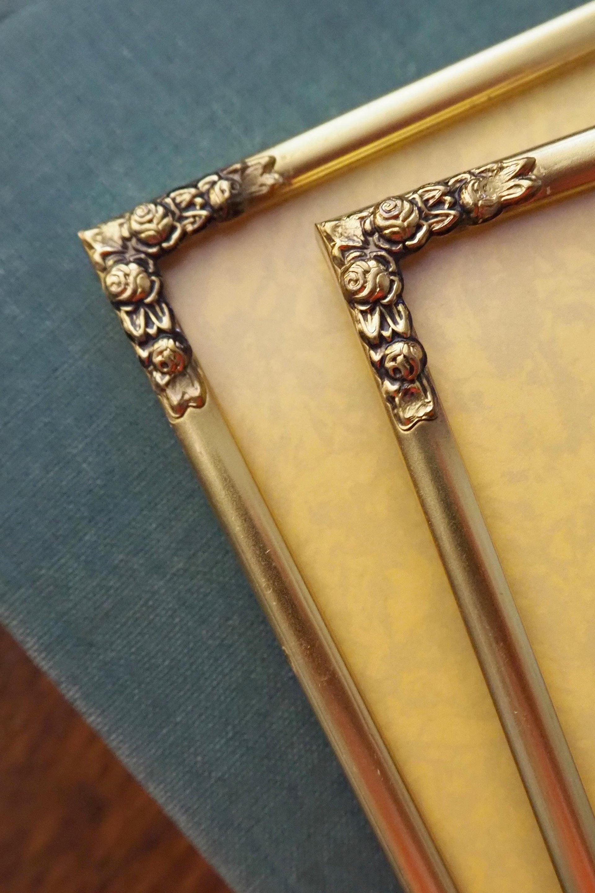 Set of two vintage photo frames | Vintage brass frames | Matching vintage frames | Vintage brass frame set | Vintage Jyden frames