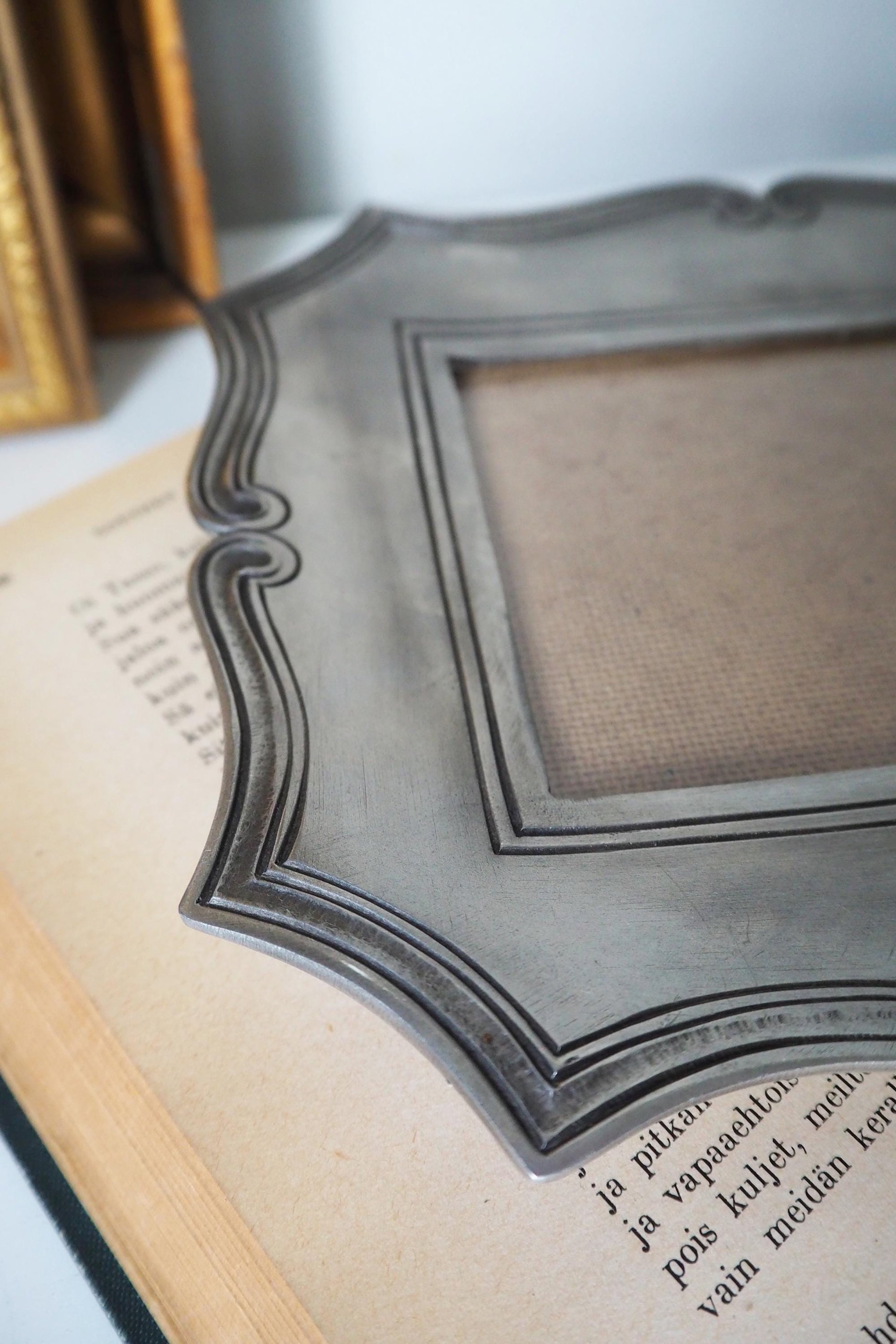Vintage photo frame | Etain Fin frame | Vintage pewter photo frame | Vintage picture frame | Pewter picture frame | Etain Fin Zinn 95%