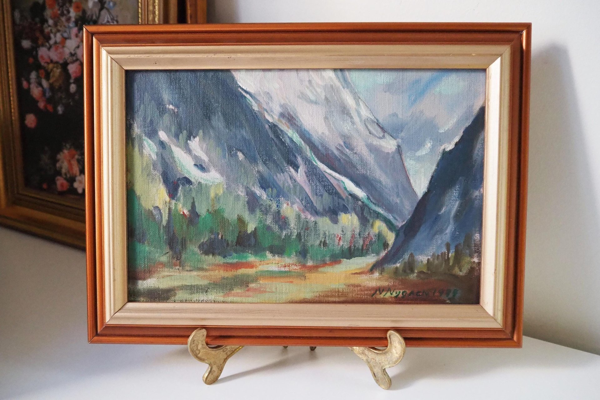 Vintage painting | Vintage landscape painting | Italian scenery wall art | Framed vintage art | Framed wall art | Vintage wall art