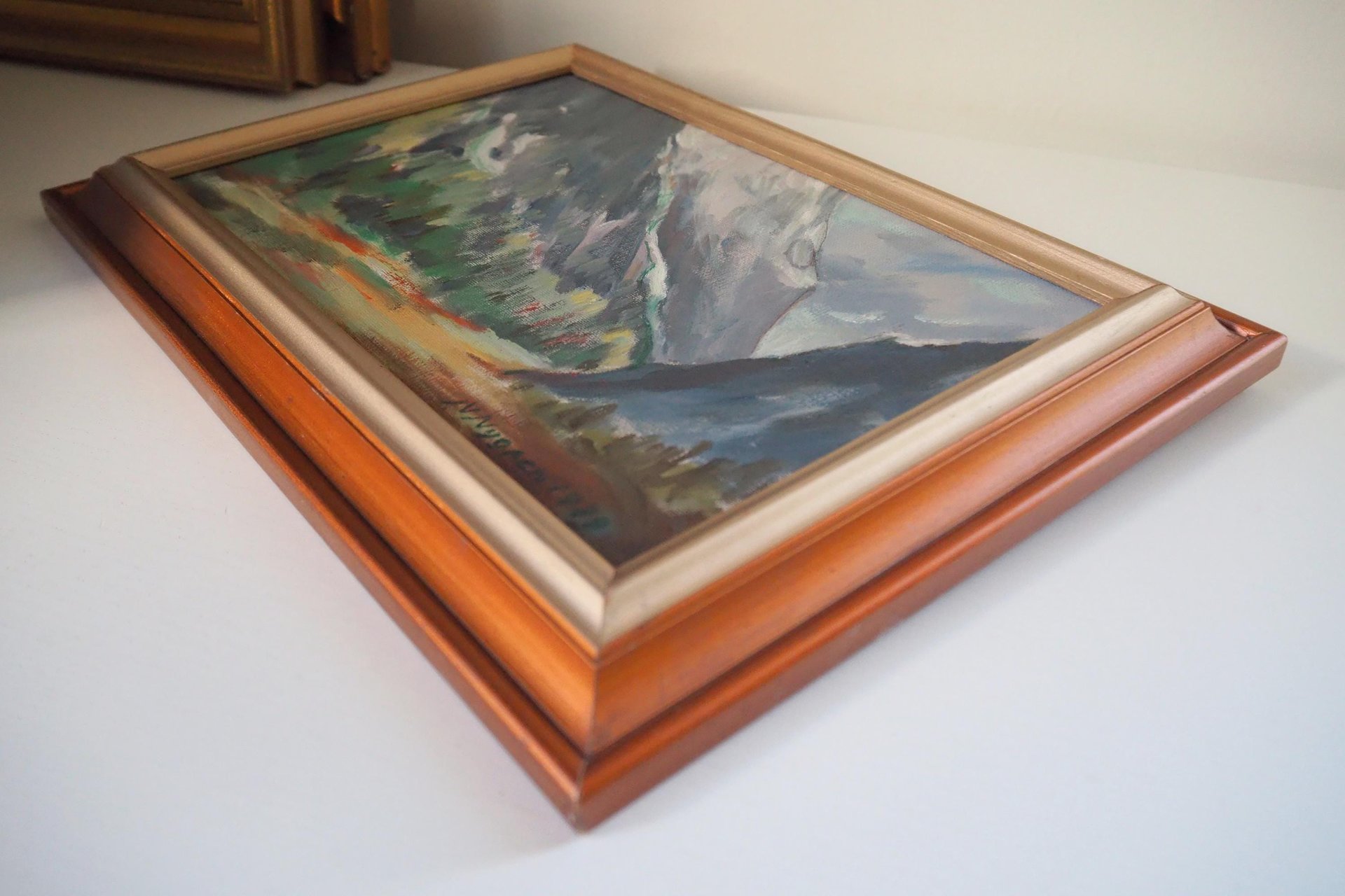 Vintage painting | Vintage landscape painting | Italian scenery wall art | Framed vintage art | Framed wall art | Vintage wall art