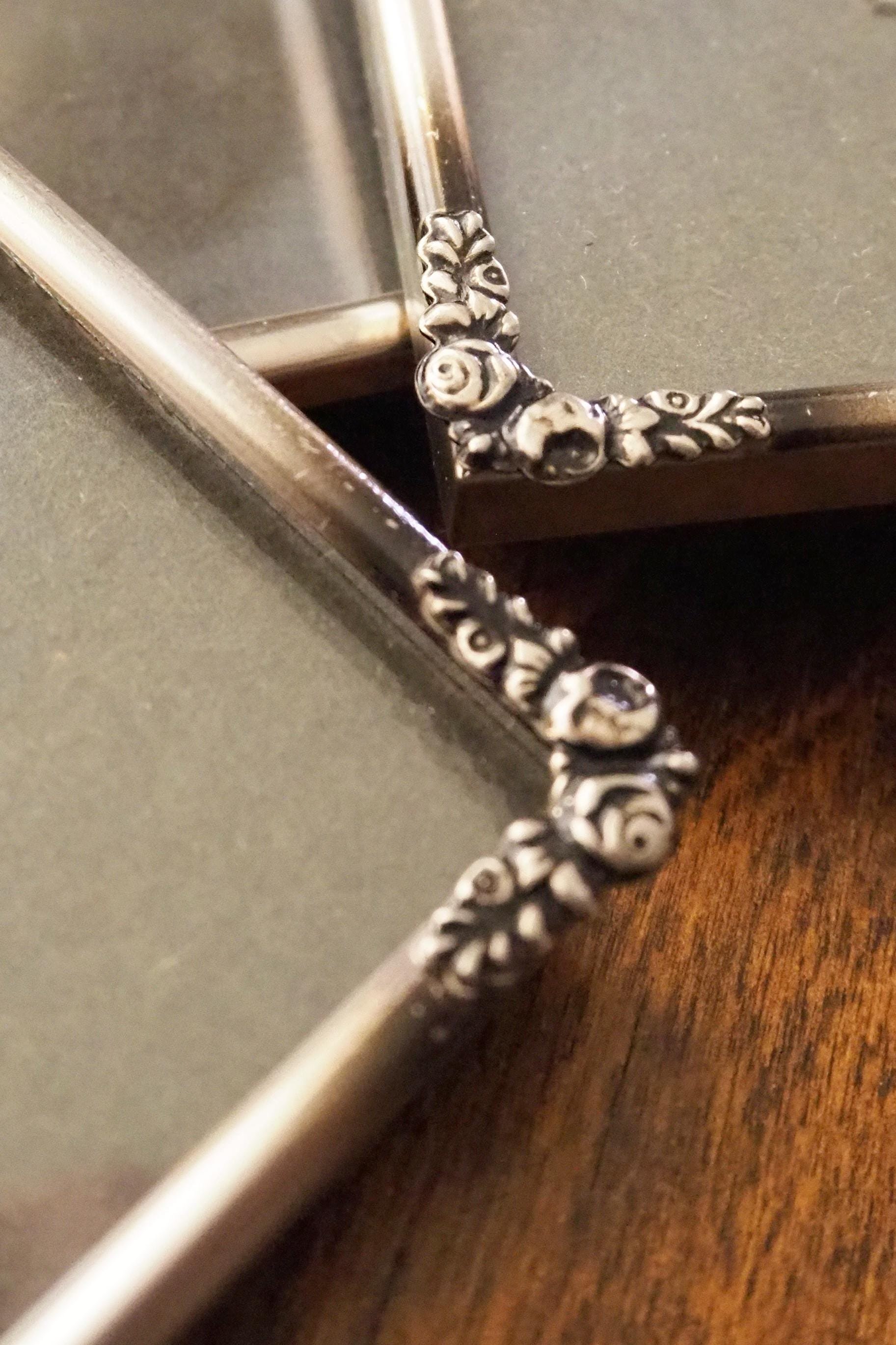 Set of three vintage photo frames | Vintage silver plated photo frames | Silver plated square frames | Silver plated picture frames
