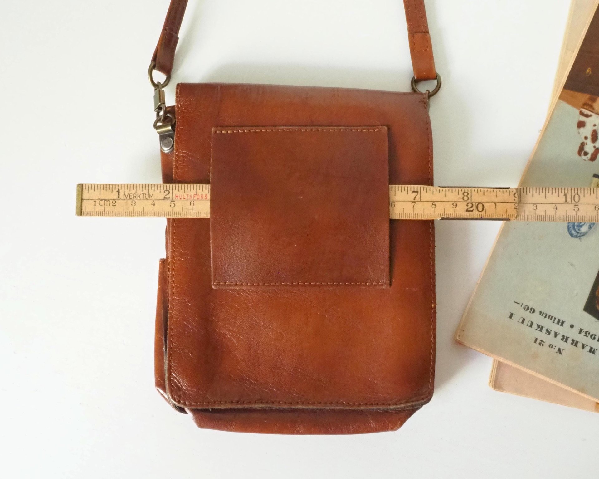 Vintage leather bag | Three Bags leather bag | Brown purse bag | Vintage leather crossbody bag | Vintage belt bag | Made in Finland