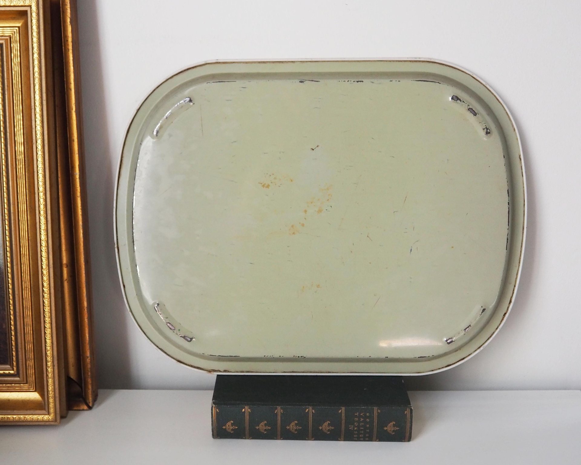 Vintage floral serving tray | Water lily tin tray | Large vintage tray | Retro tray | Made in England | Floral serving tray