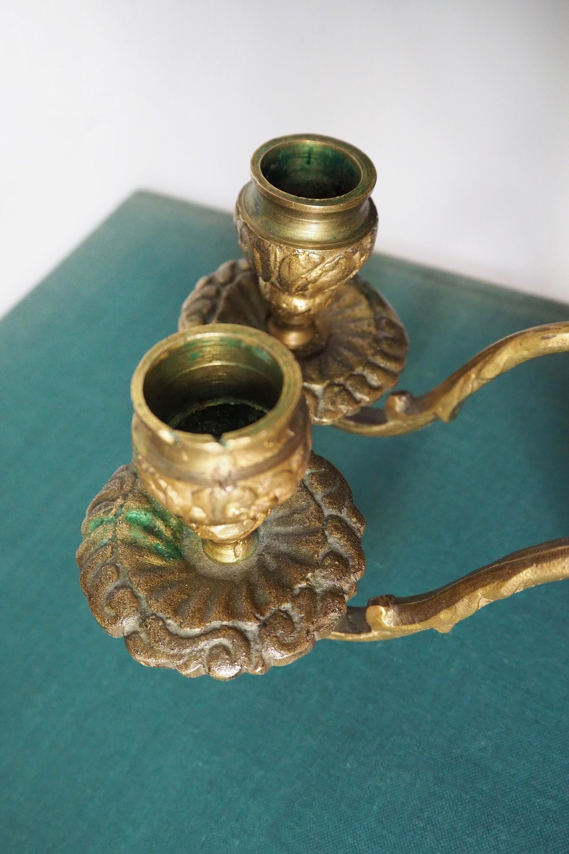 Pair of vintage candle sconces | Vintage wall sconces | Vintage candle sconces | Wall candle sconce pair