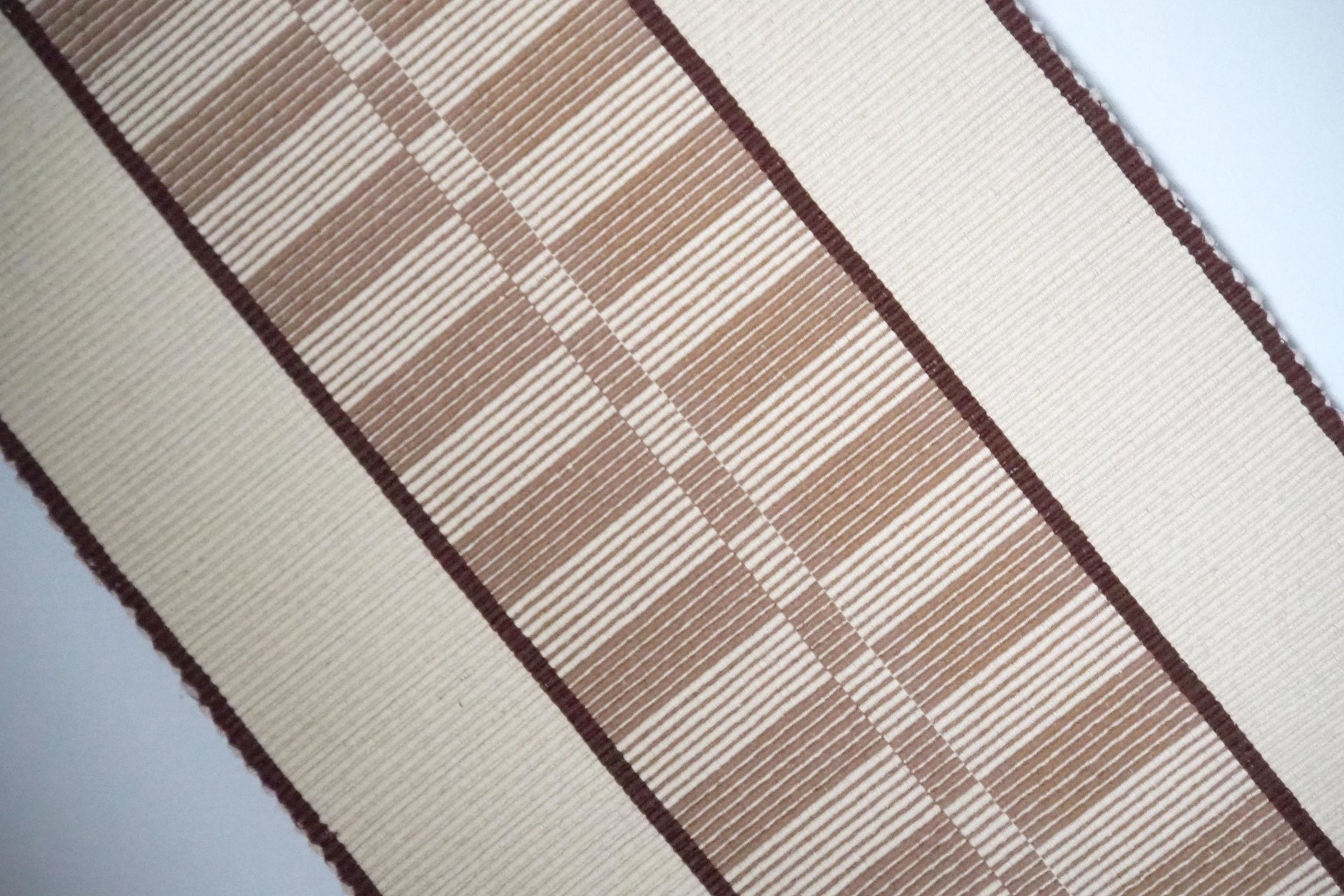 Vintage wall hanging | Large wall hanging | Scandinavian woven textile | Brown and beige wall hanging
