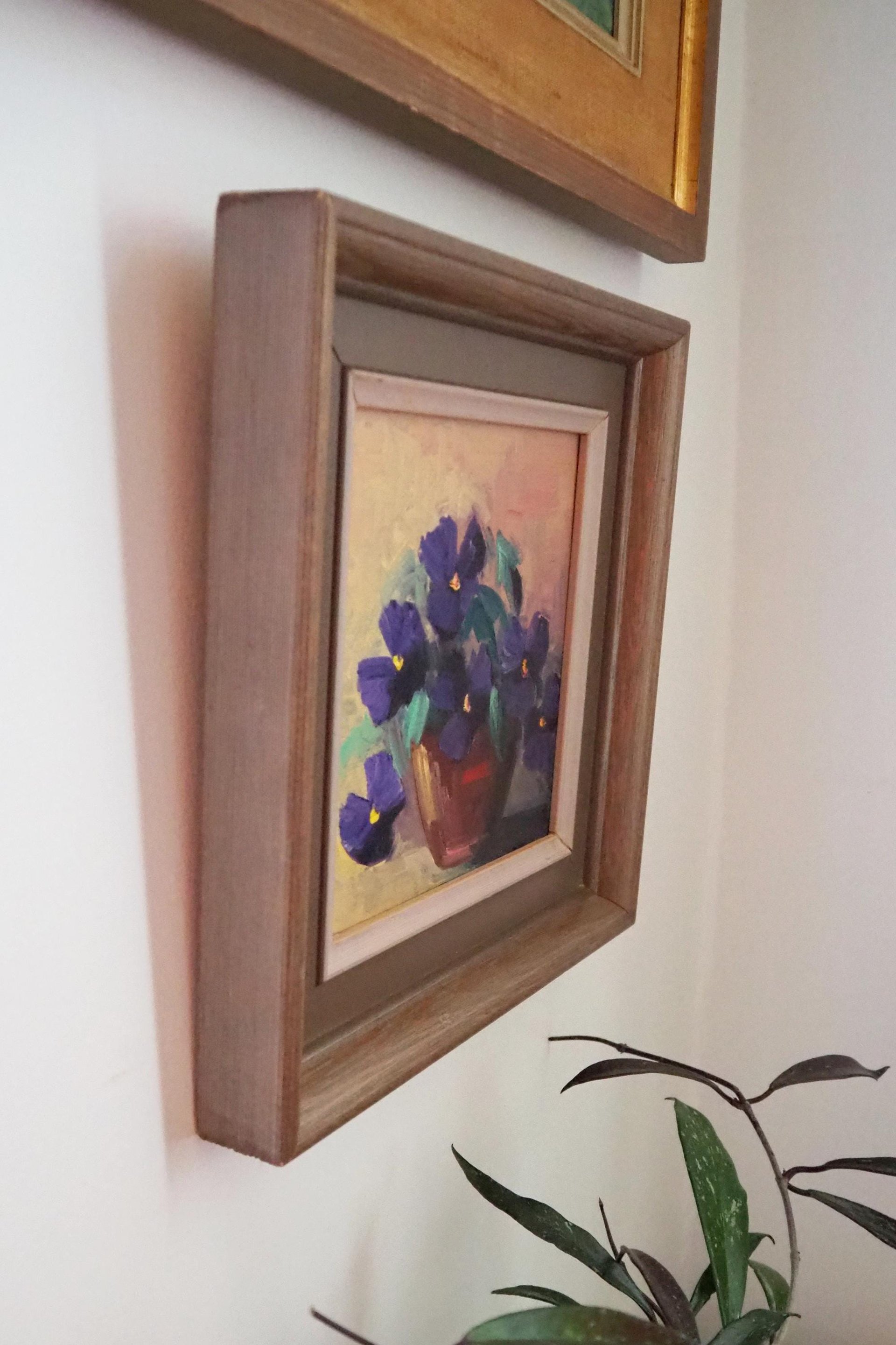 Vintage painting | Vintage flower painting | Finnish floral wall art | Framed vintage art | Small vintage painting | Vintage wall art