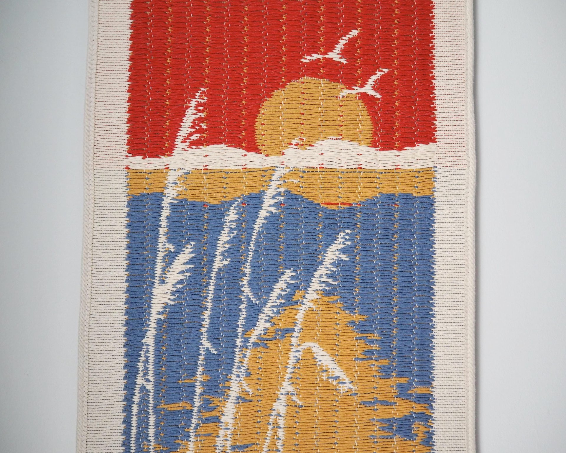 Vintage wall hanging | Sunset wall hanging | Vintage tapestry | Scandinavian woven textile | Made in Finland | Vintage wall tapestry