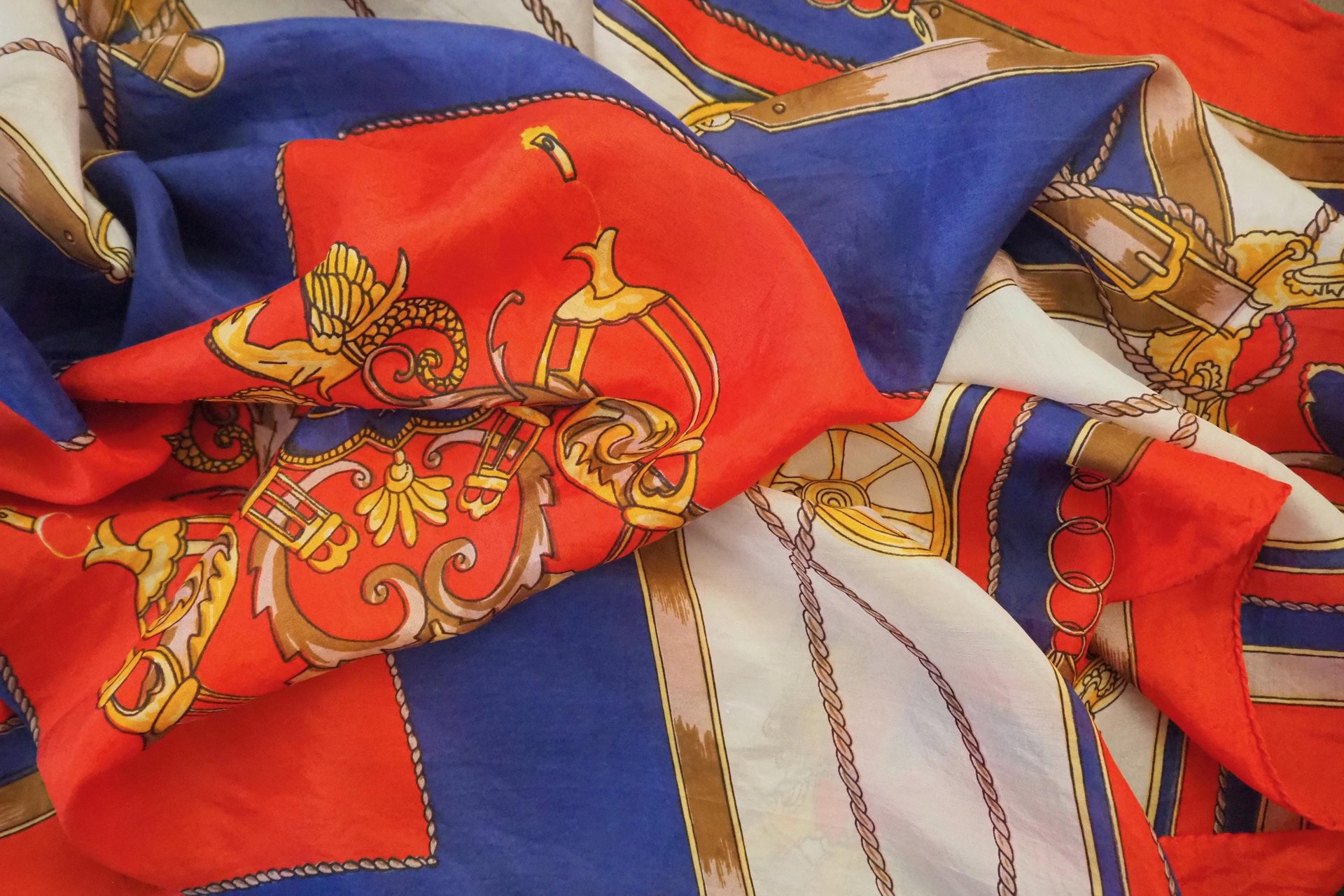 Vintage silk scarf | Vintage Egon von Furstenberg silk scarf | Large vintage silk scarf | Square silk scarf